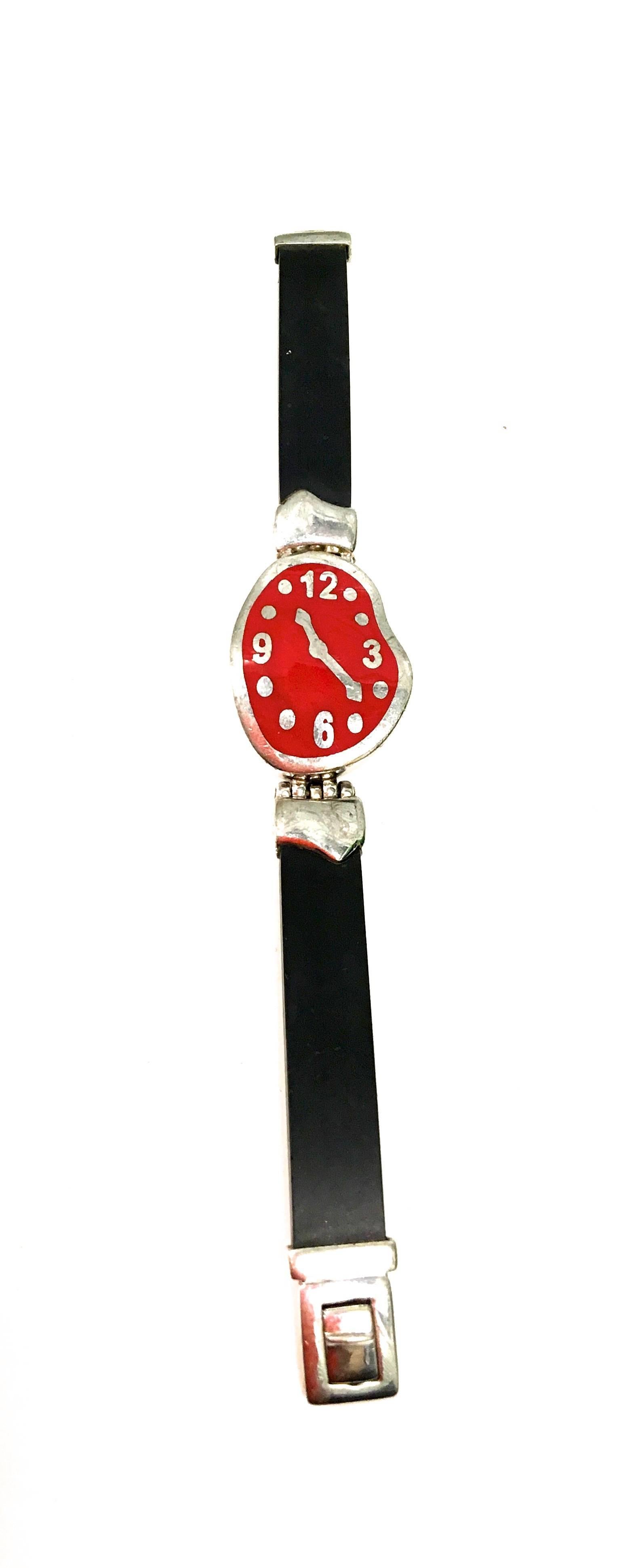 Iconic Salvador Dali Melting Clock Bracelet Menegatti Sterling