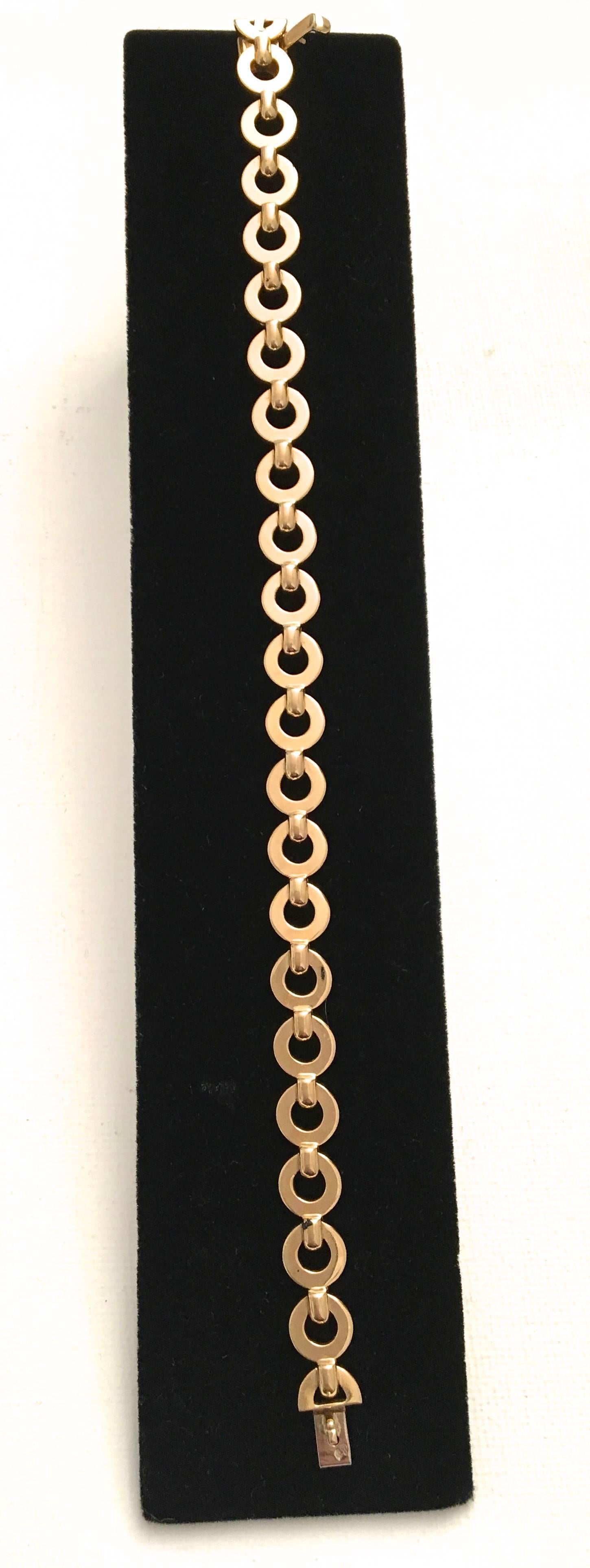 Rare Chanel 18k Gold CC Chain Bracelet  For Sale 3