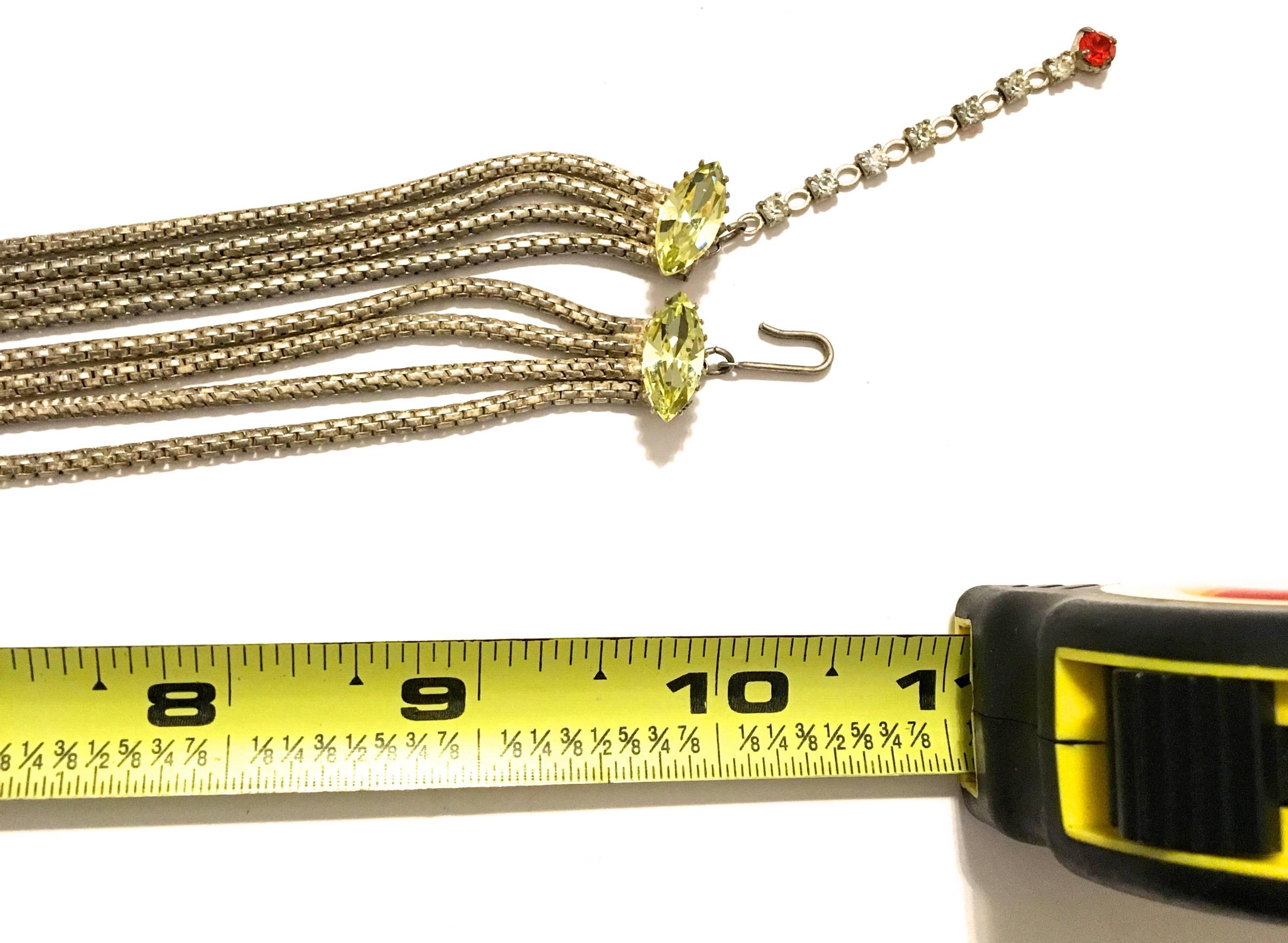 Elaborate Multi-strand Rhinetsone Necklace In Excellent Condition For Sale In Boca Raton, FL