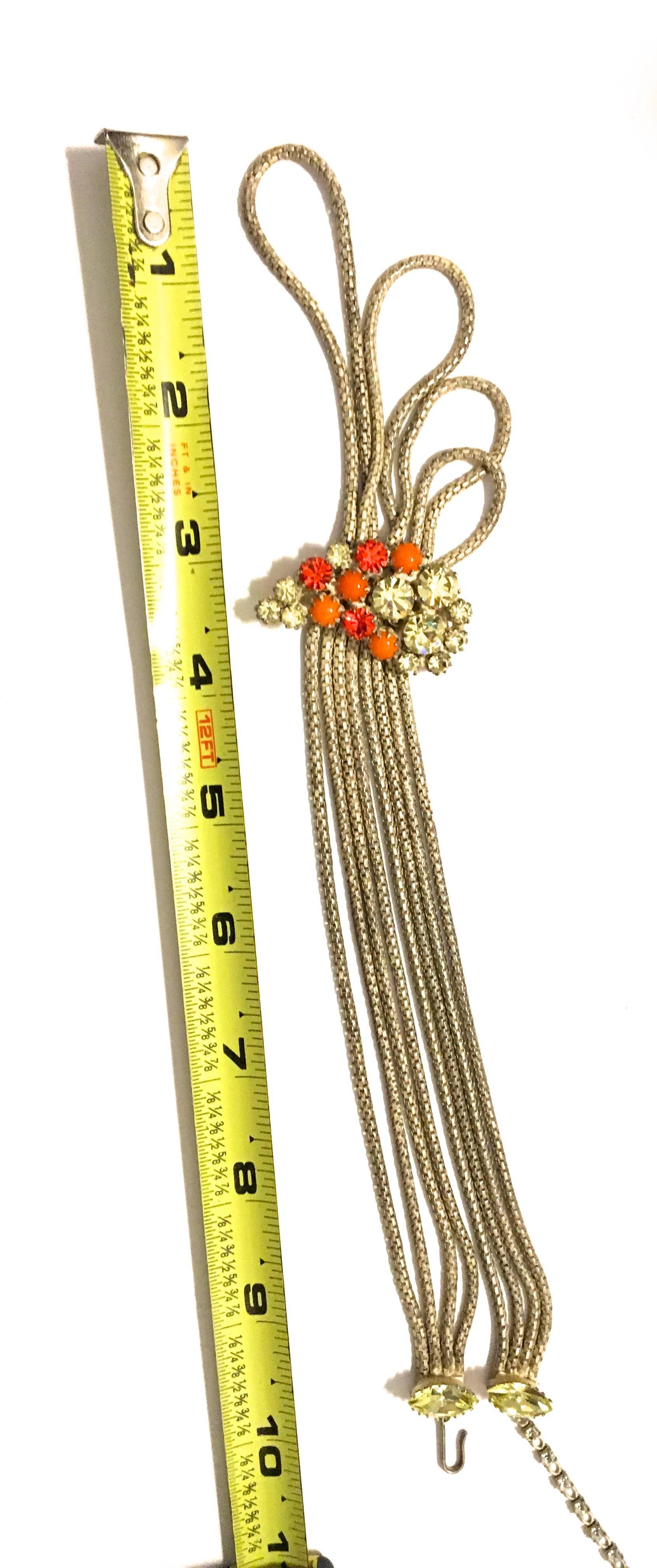 Elaborate Multi-strand Rhinetsone Necklace For Sale 2