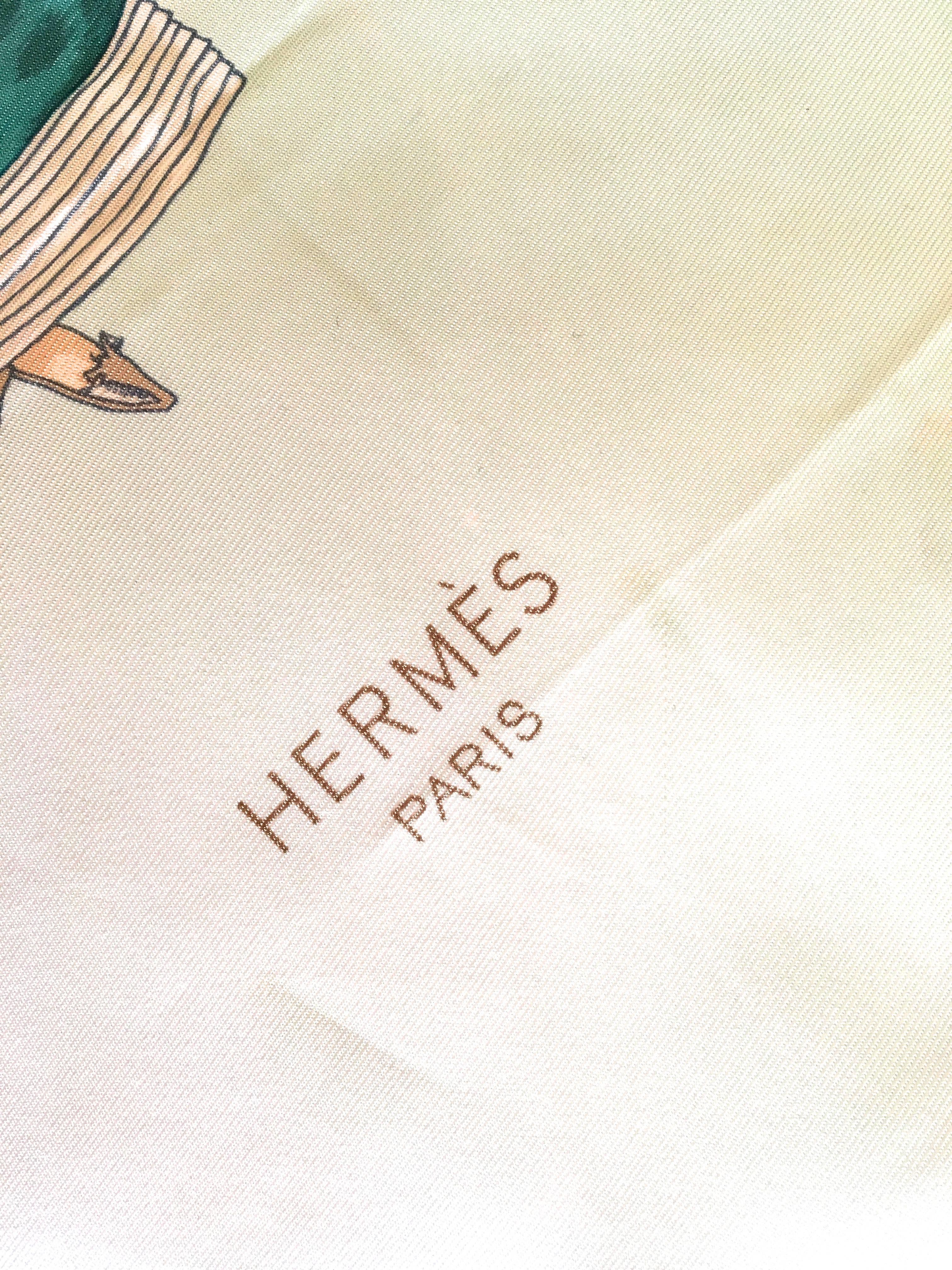 Rare Hermes Silk Scarf - Paris Modiste For Sale 2