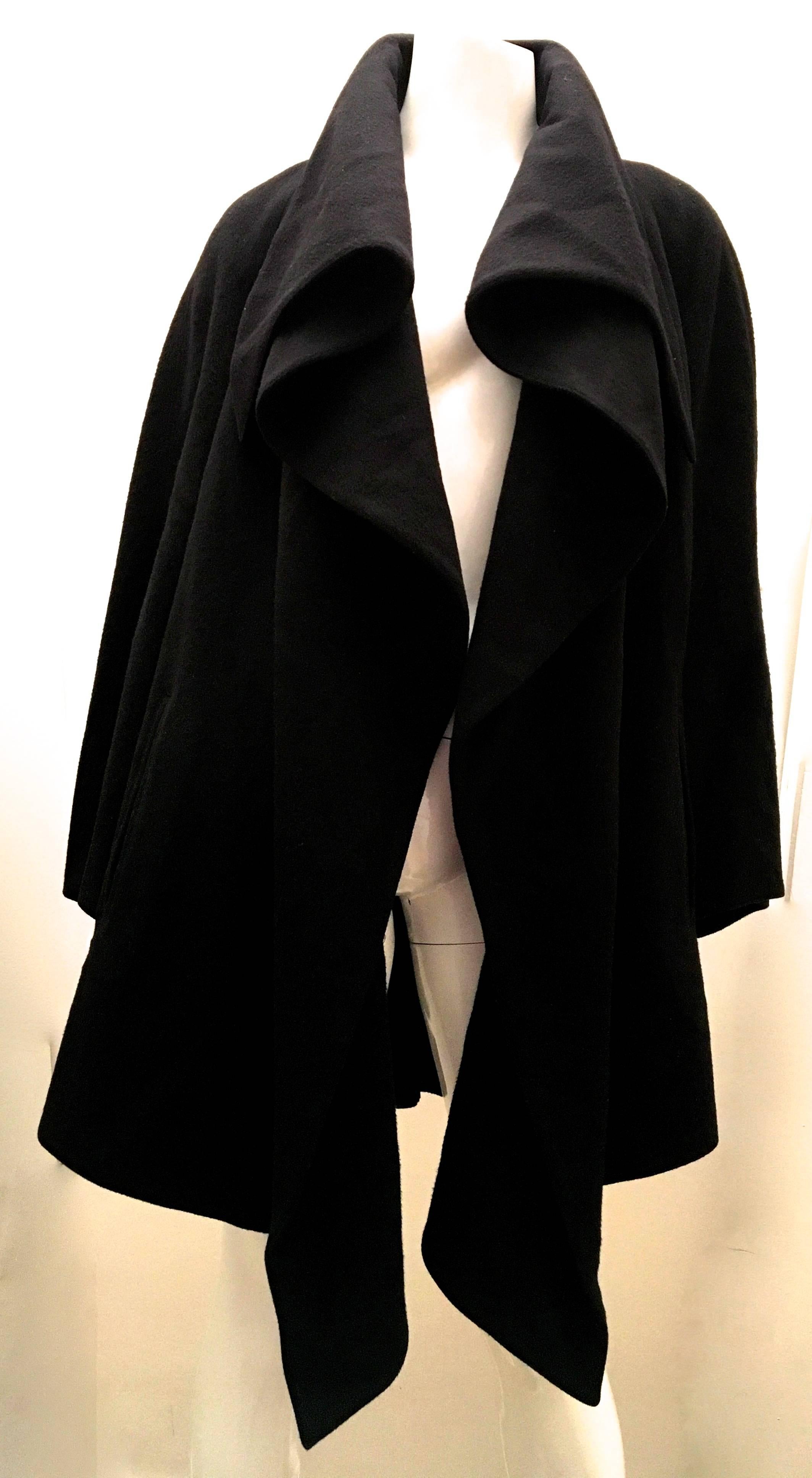 Fabulous Claude Montana Black Swing Coat 1