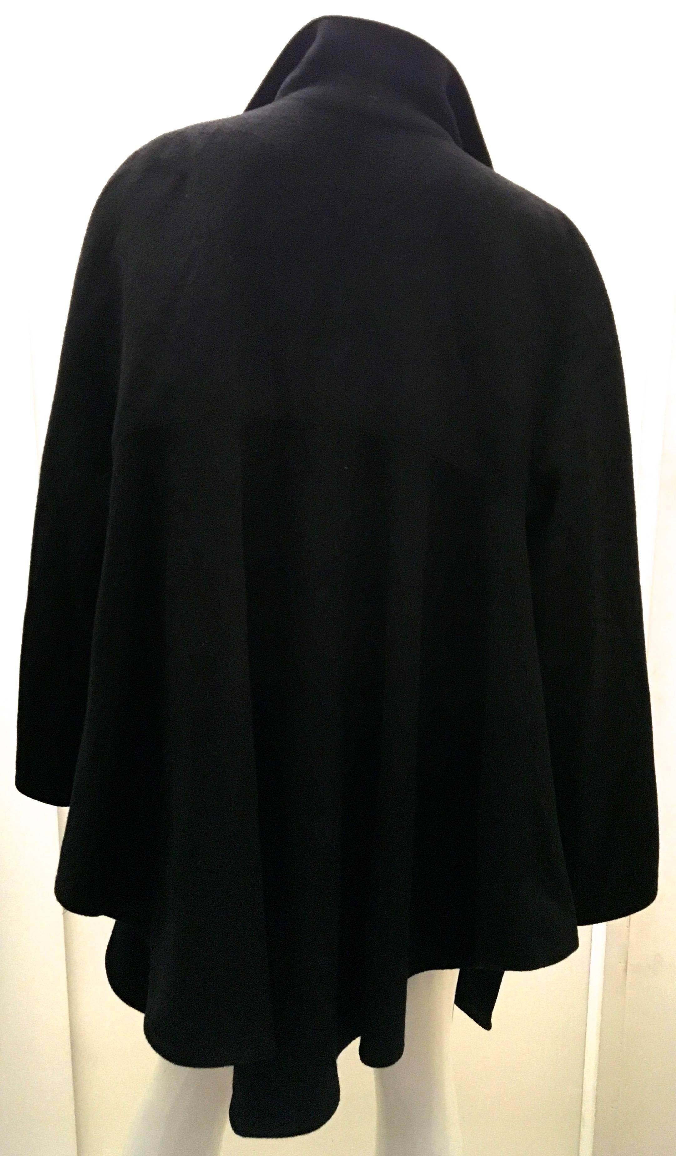 Fabulous Claude Montana Black Swing Coat 3