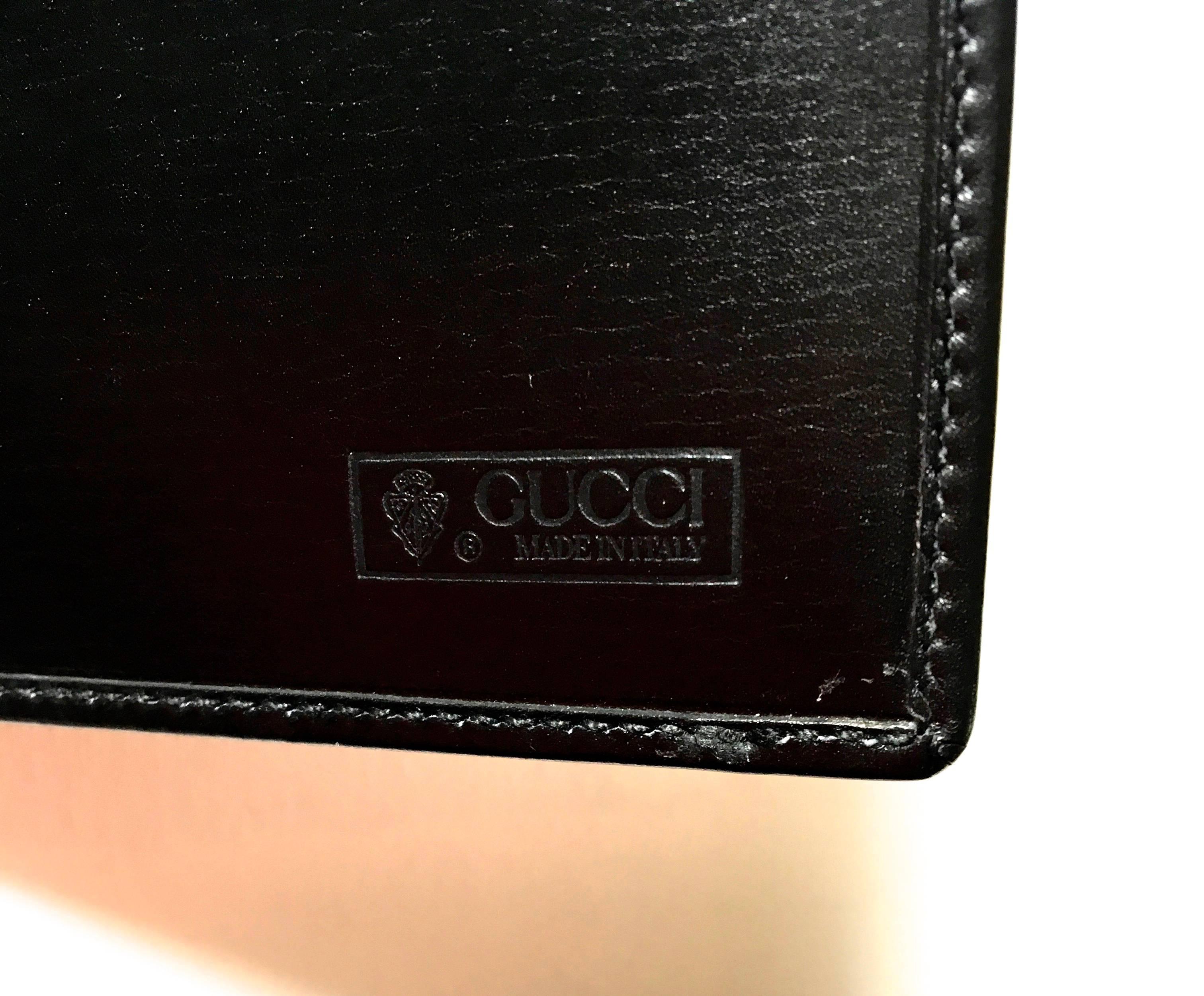 Black Vintage Gucci Leather Cigar Case - Mint Condition