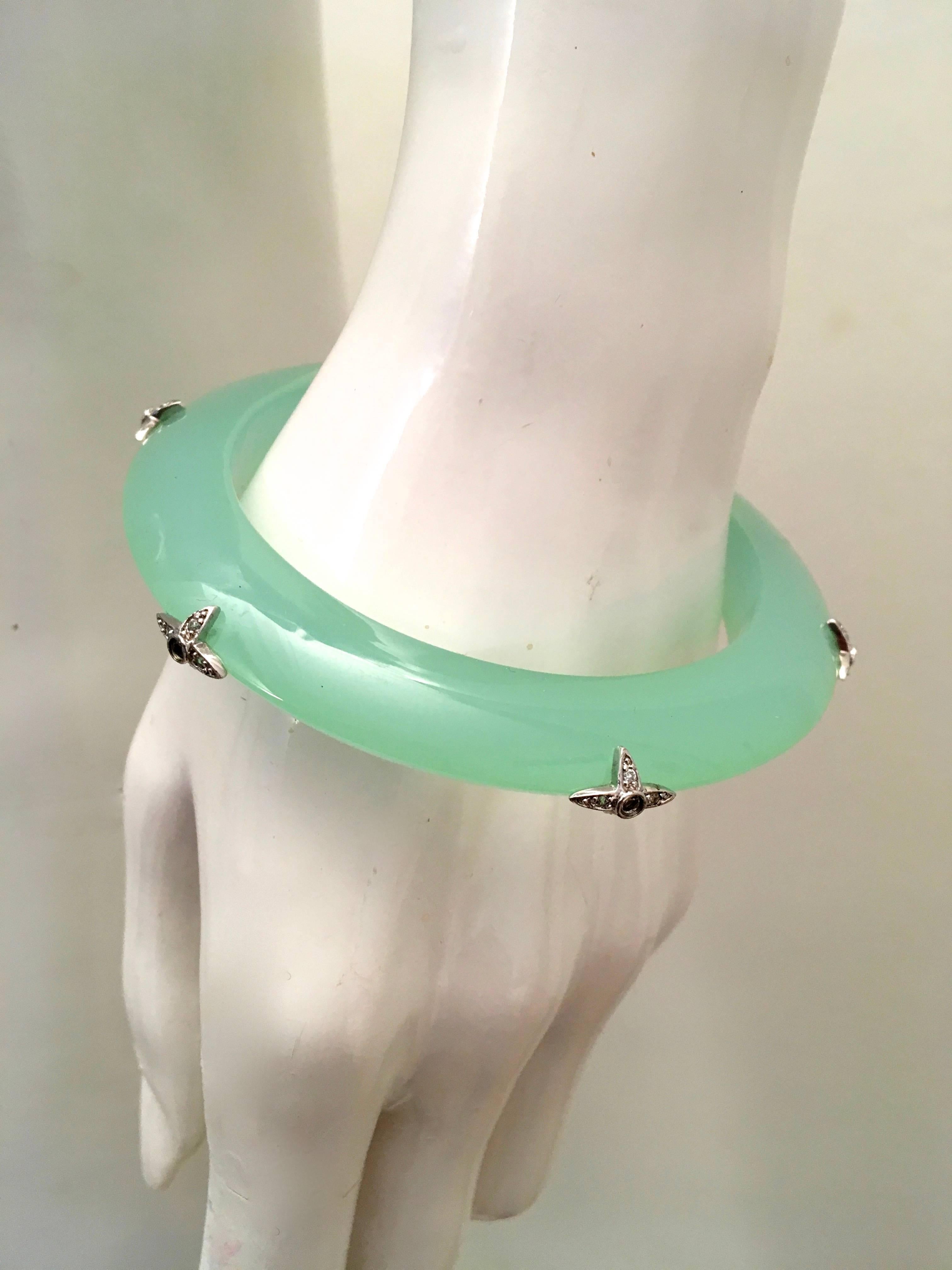 Miriam Salat Bracelet - Sterling Silver - Seafoam For Sale 2