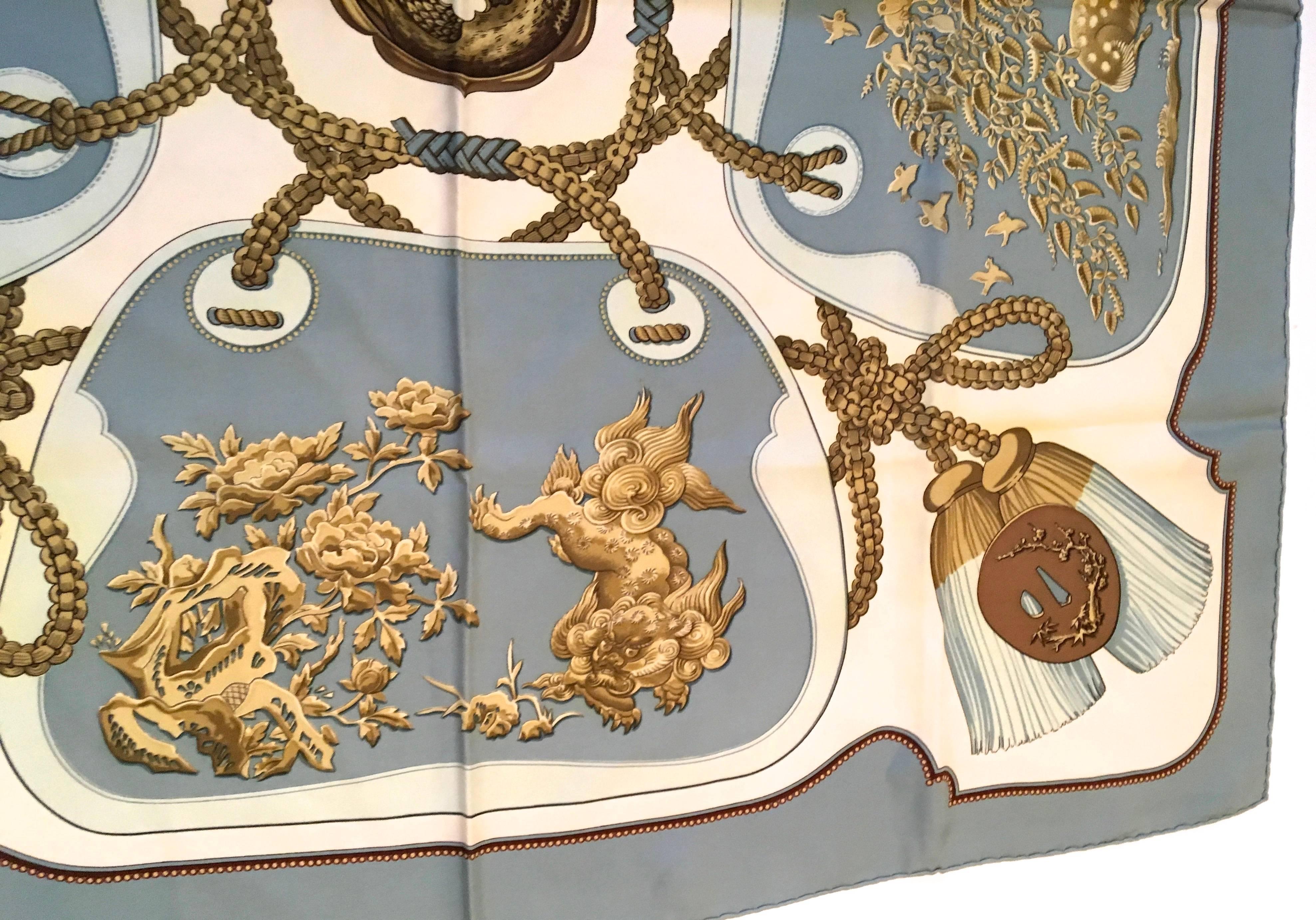 Rare Vintage Hermes Scarf - 100% Silk In Excellent Condition In Boca Raton, FL