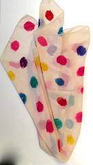 Rare Yves Saint Laurent Scarf - Abstract Spot Design - Silk Muslin