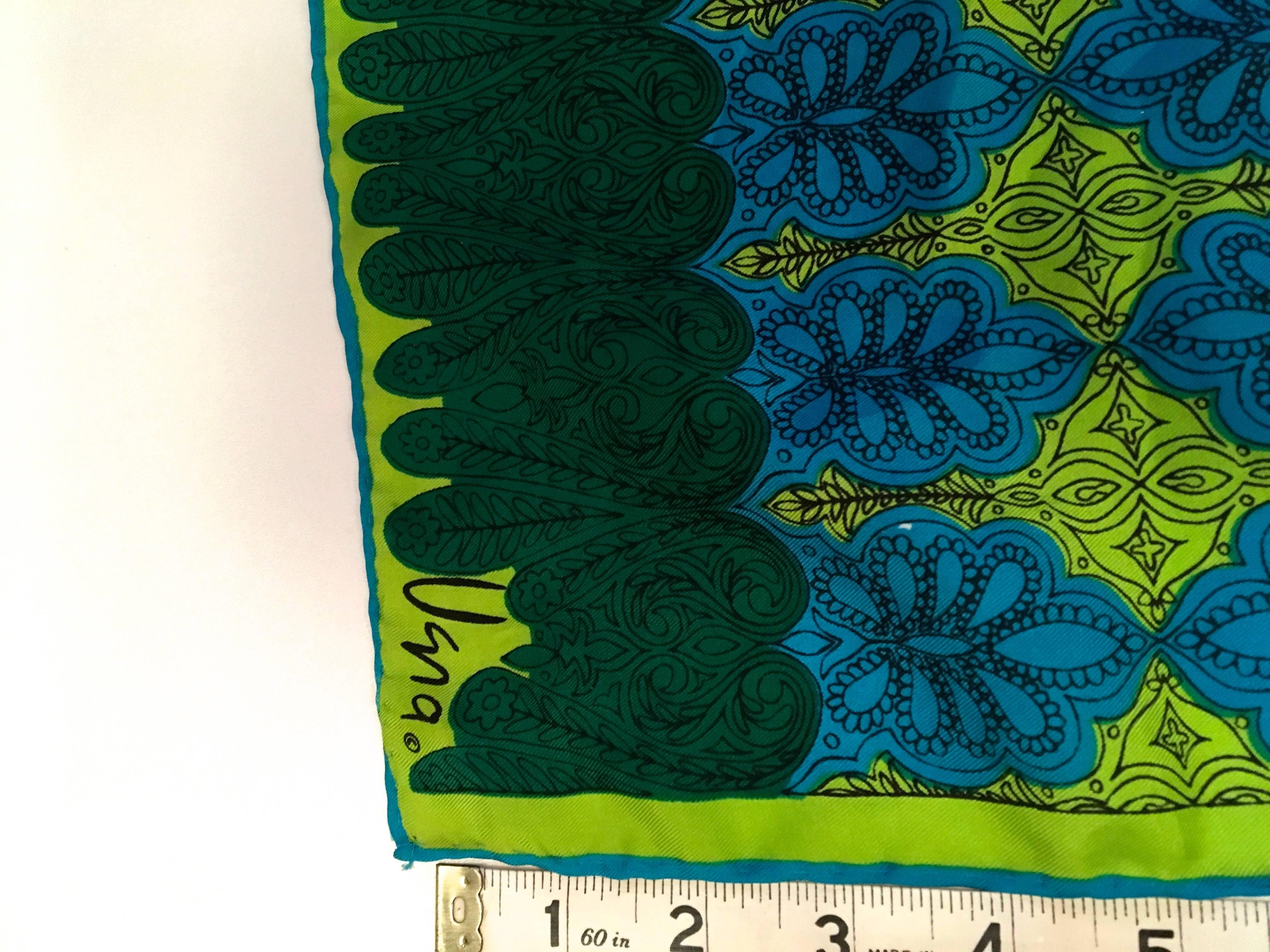 Women's or Men's Rare Vintage Vera Scarf - 1960's - 100% Silk For Sale