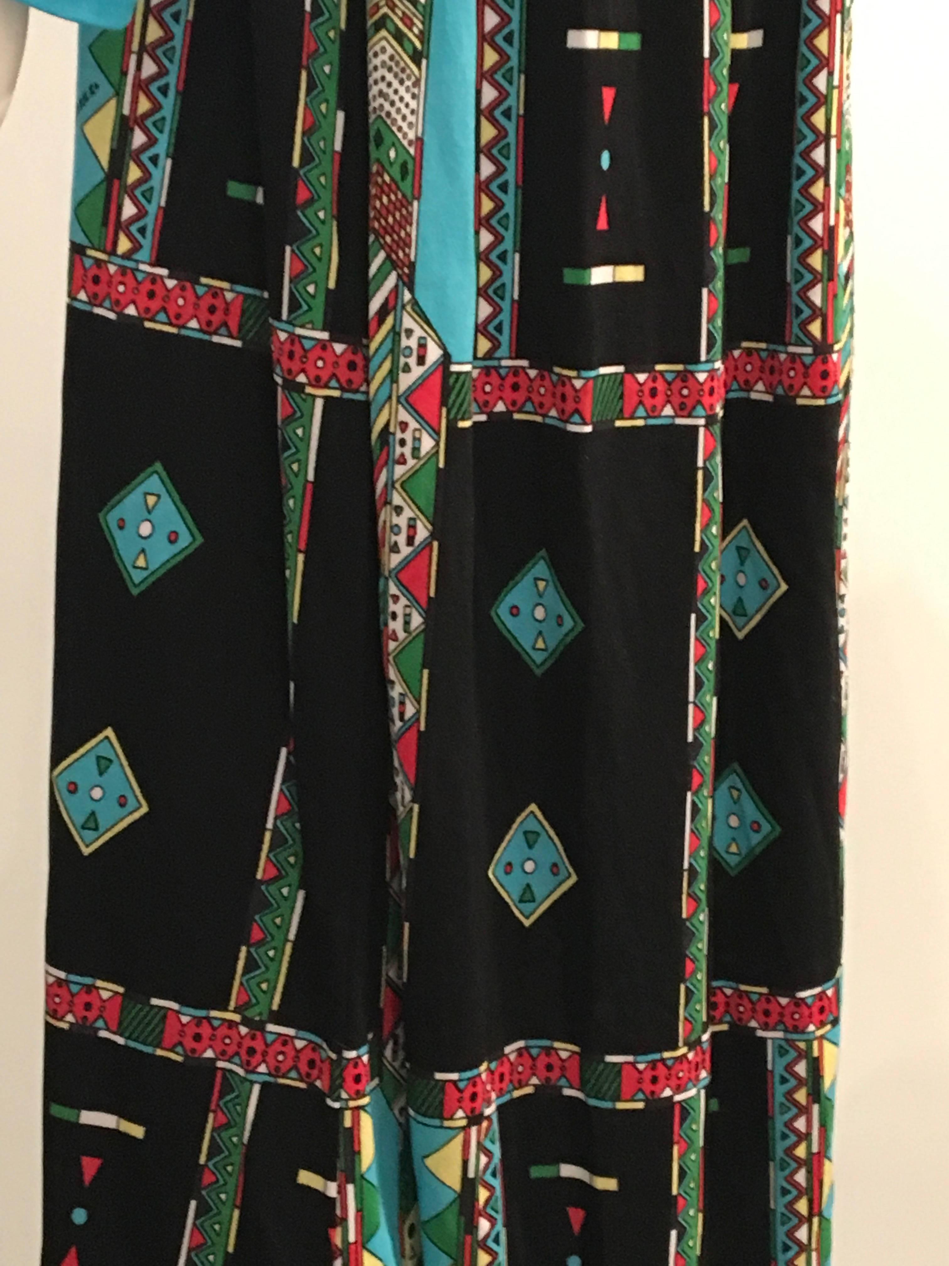 Oleg Cassini Maxi Dress - Rare - Early 70’s In Excellent Condition For Sale In Boca Raton, FL