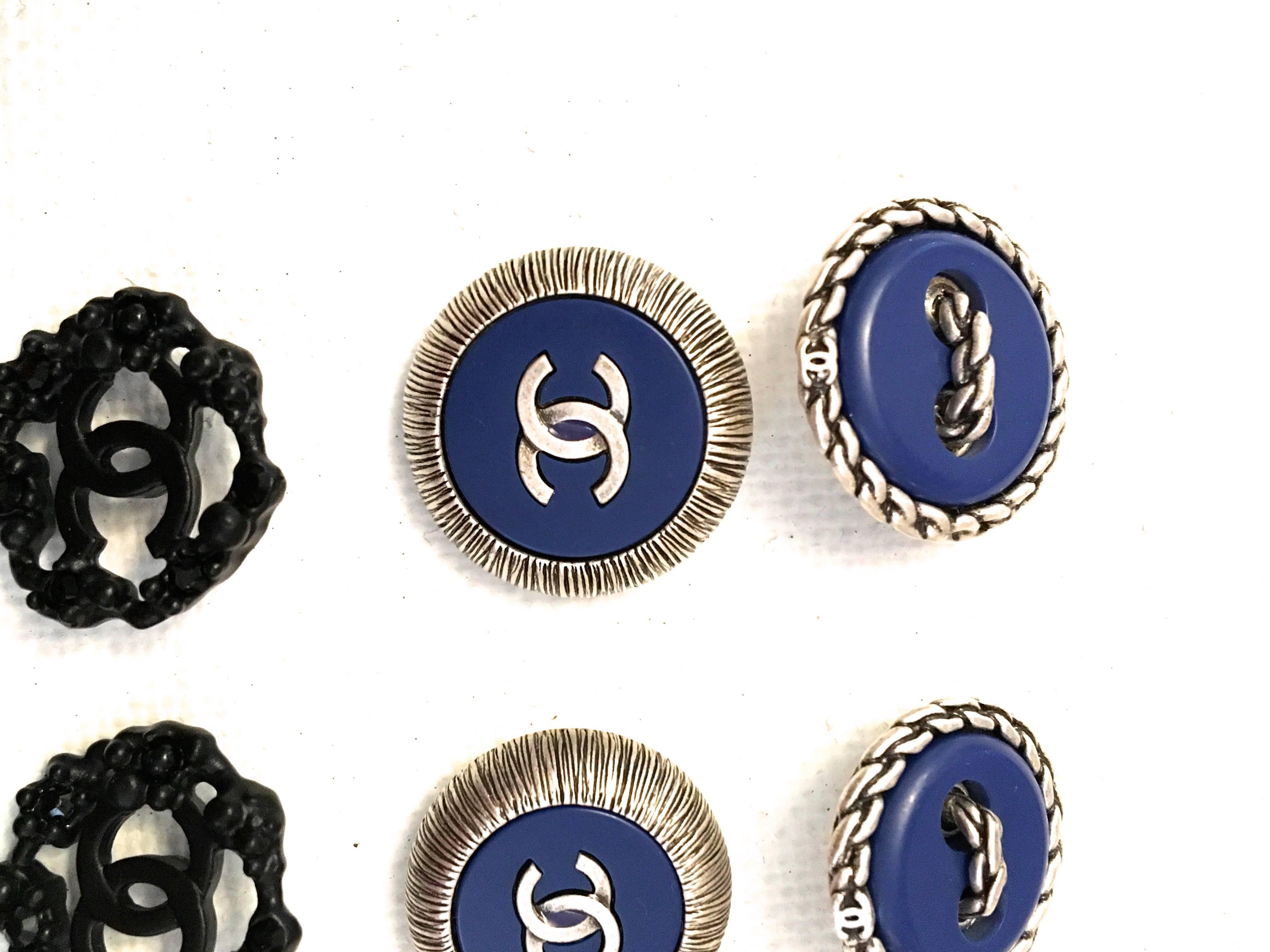 Chanel Buttons - Lot of 8 Assorted Buttons In New Condition For Sale In Boca Raton, FL