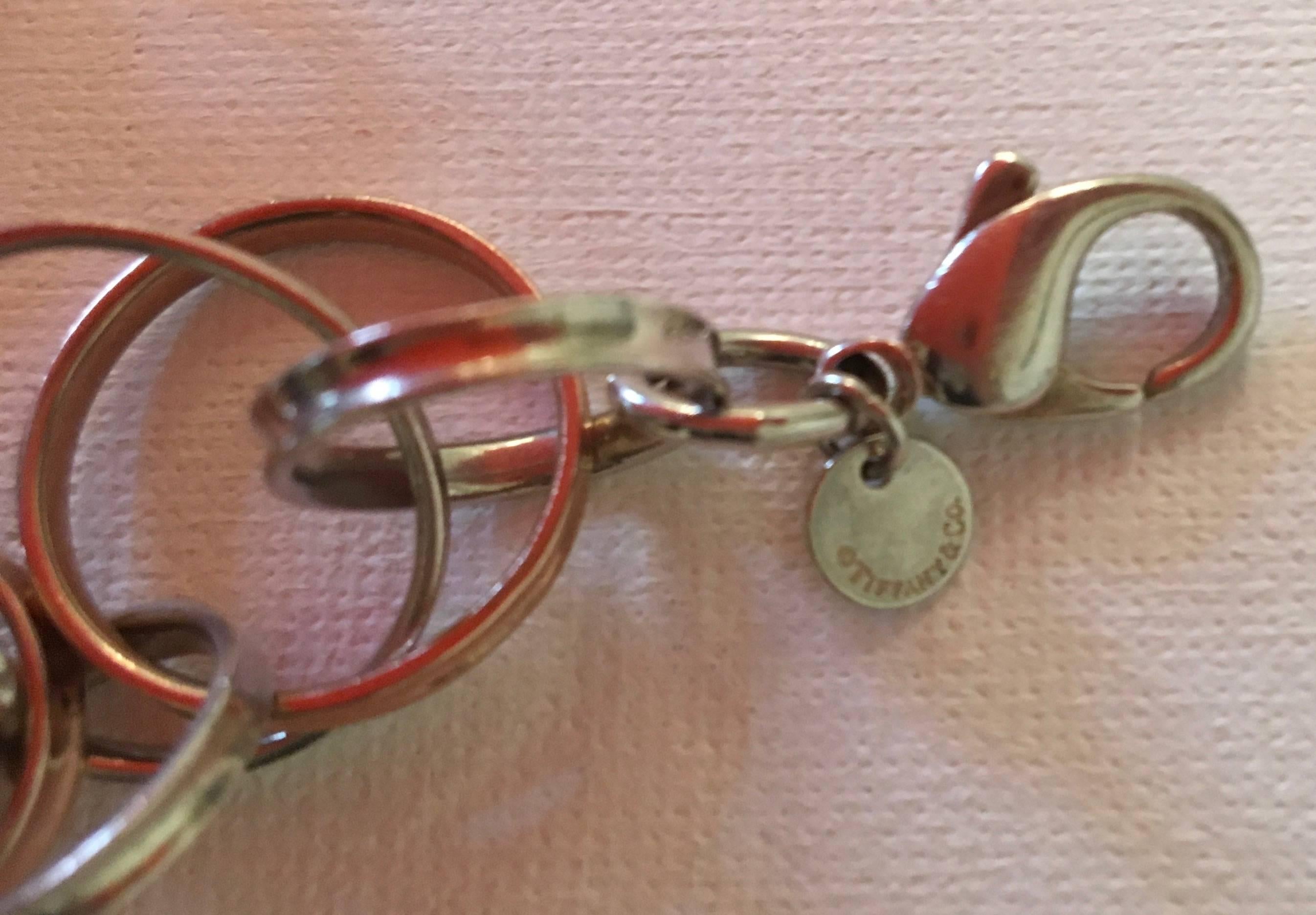 Tiffany 1837 Interlocking Circles Bracelet - Rubedo Metal & Silver In Excellent Condition For Sale In Boca Raton, FL