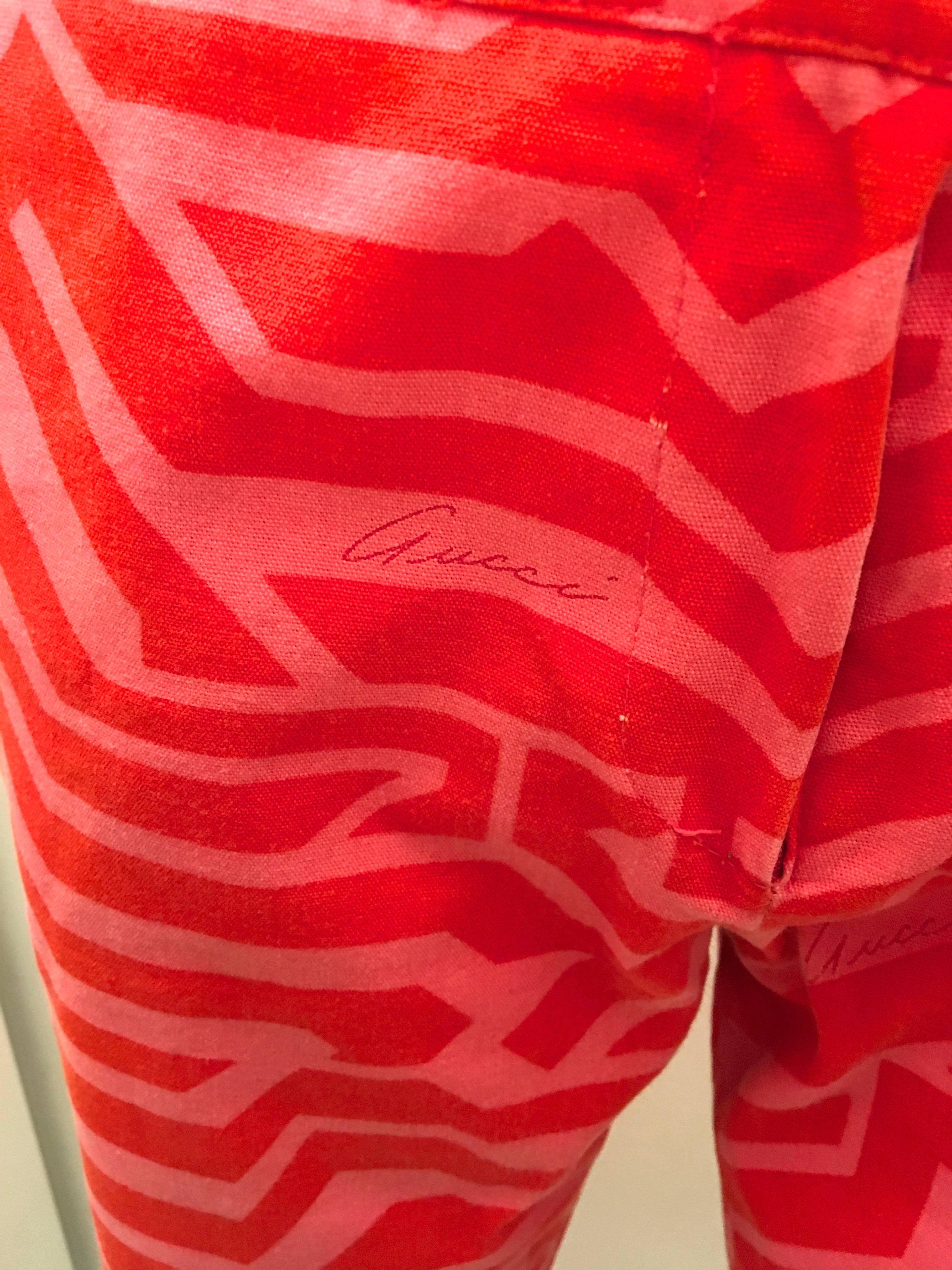 Red Gucci Pants 1980's -Ladies  Vintage/ Rare For Sale