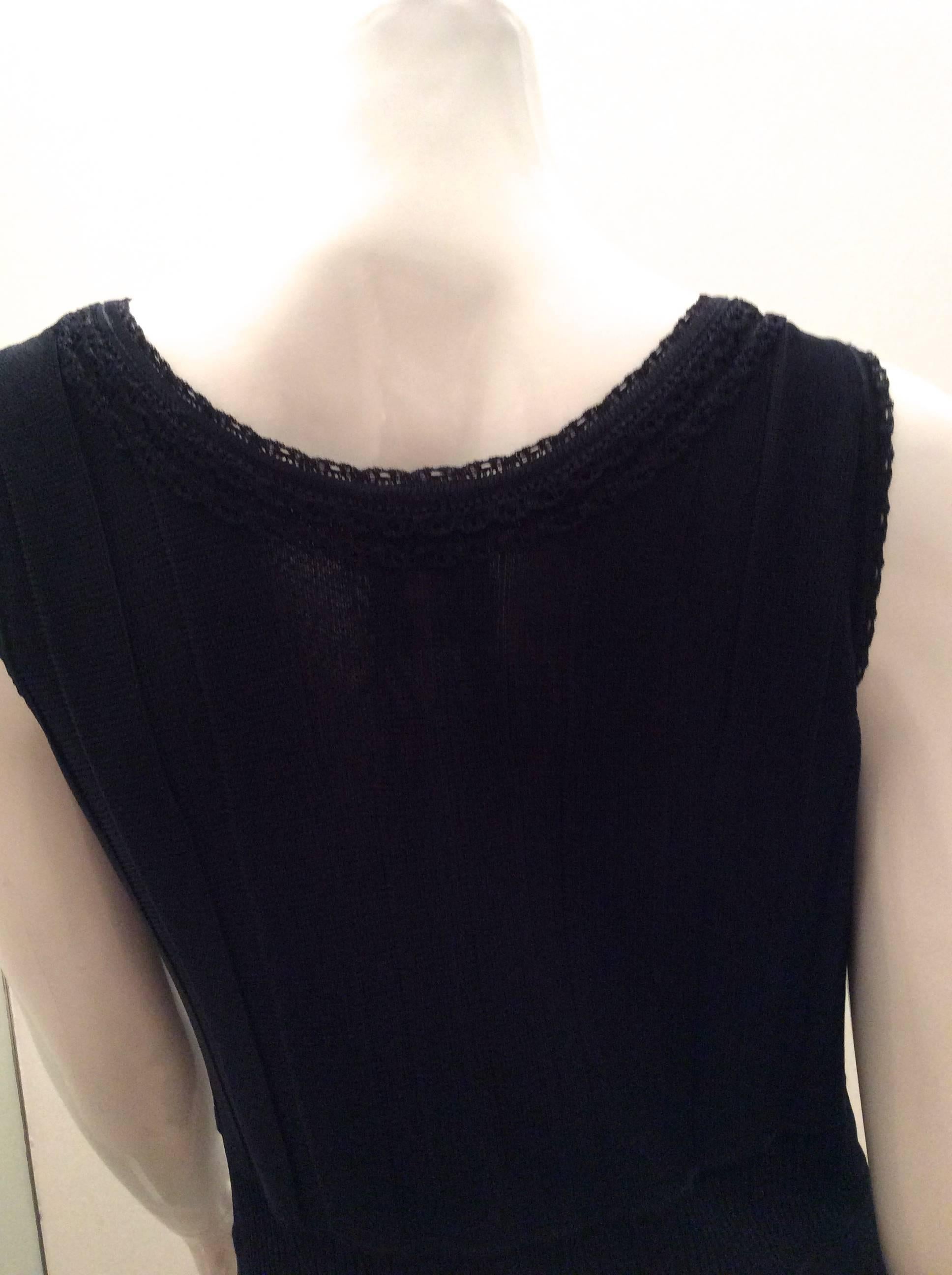 Chanel Blue Knit Sleeveless Dress - Timeless In Excellent Condition In Boca Raton, FL
