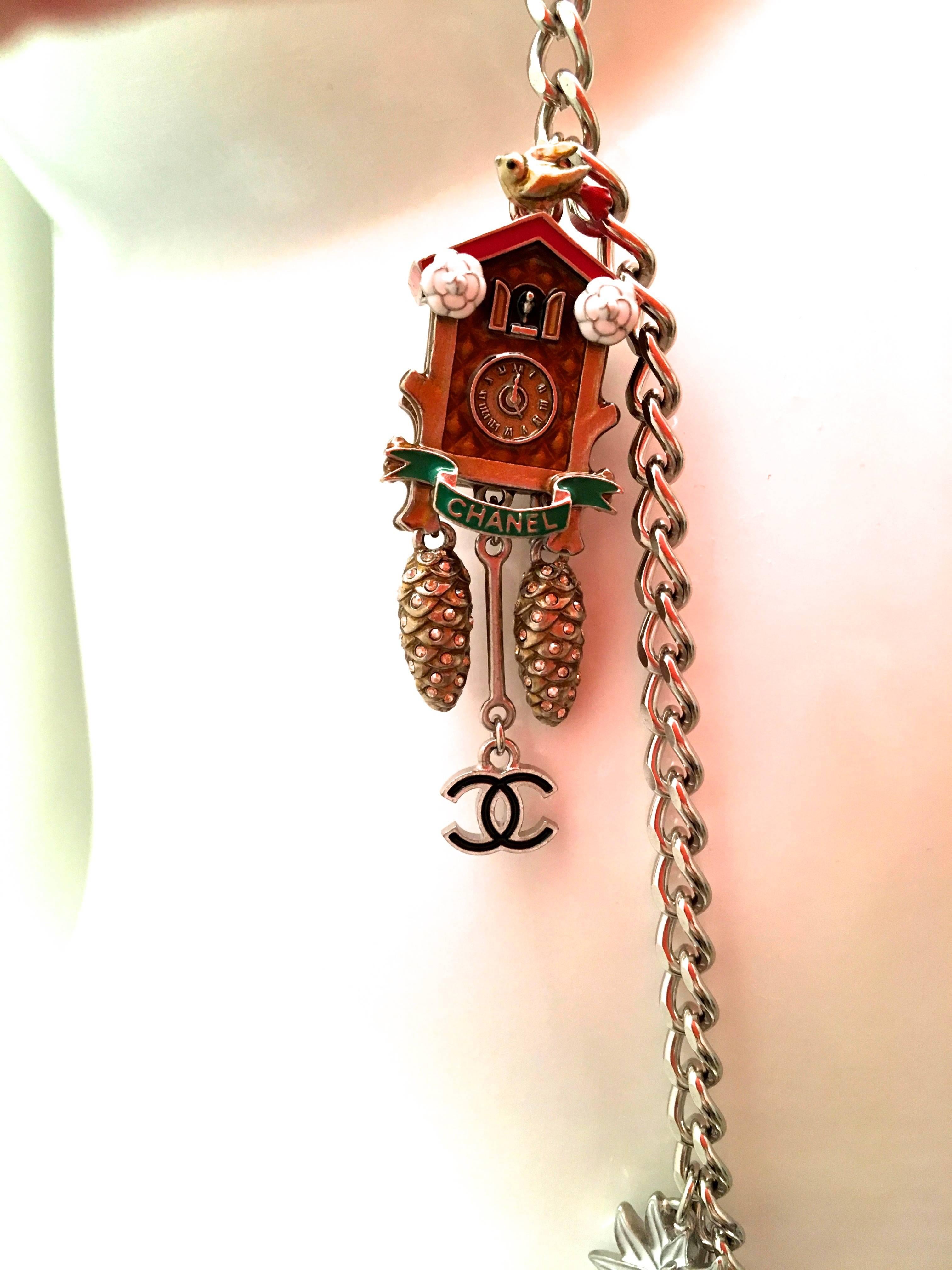 Chanel Salzburg Collection Cuckoo Necklace  In Excellent Condition For Sale In Boca Raton, FL