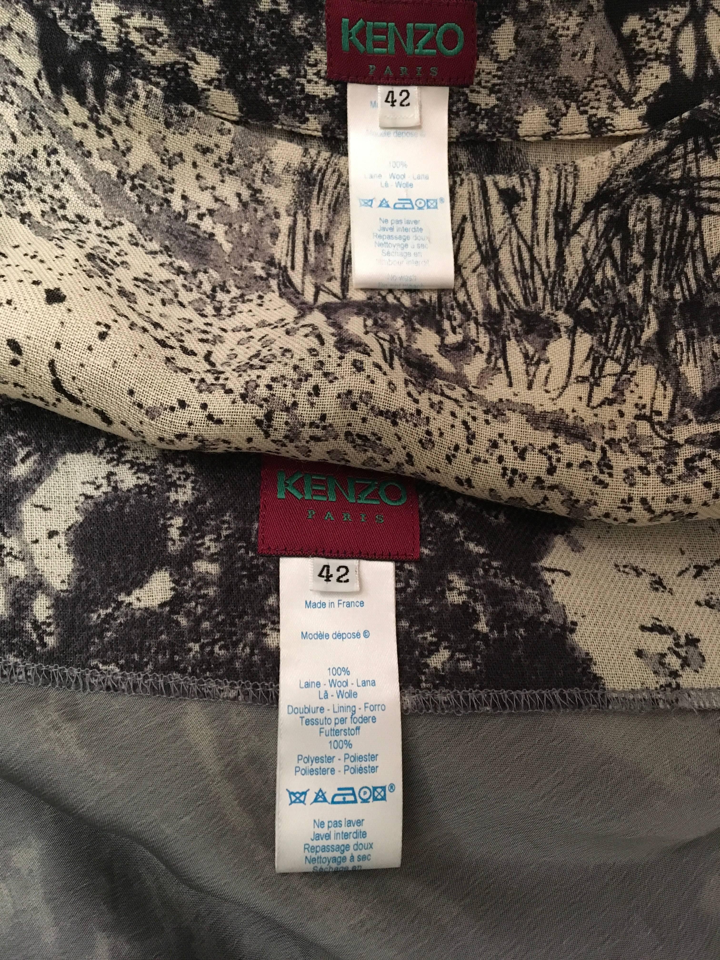 Kenzo Skirt with Matching Top - Iconic 1980’s In Excellent Condition For Sale In Boca Raton, FL