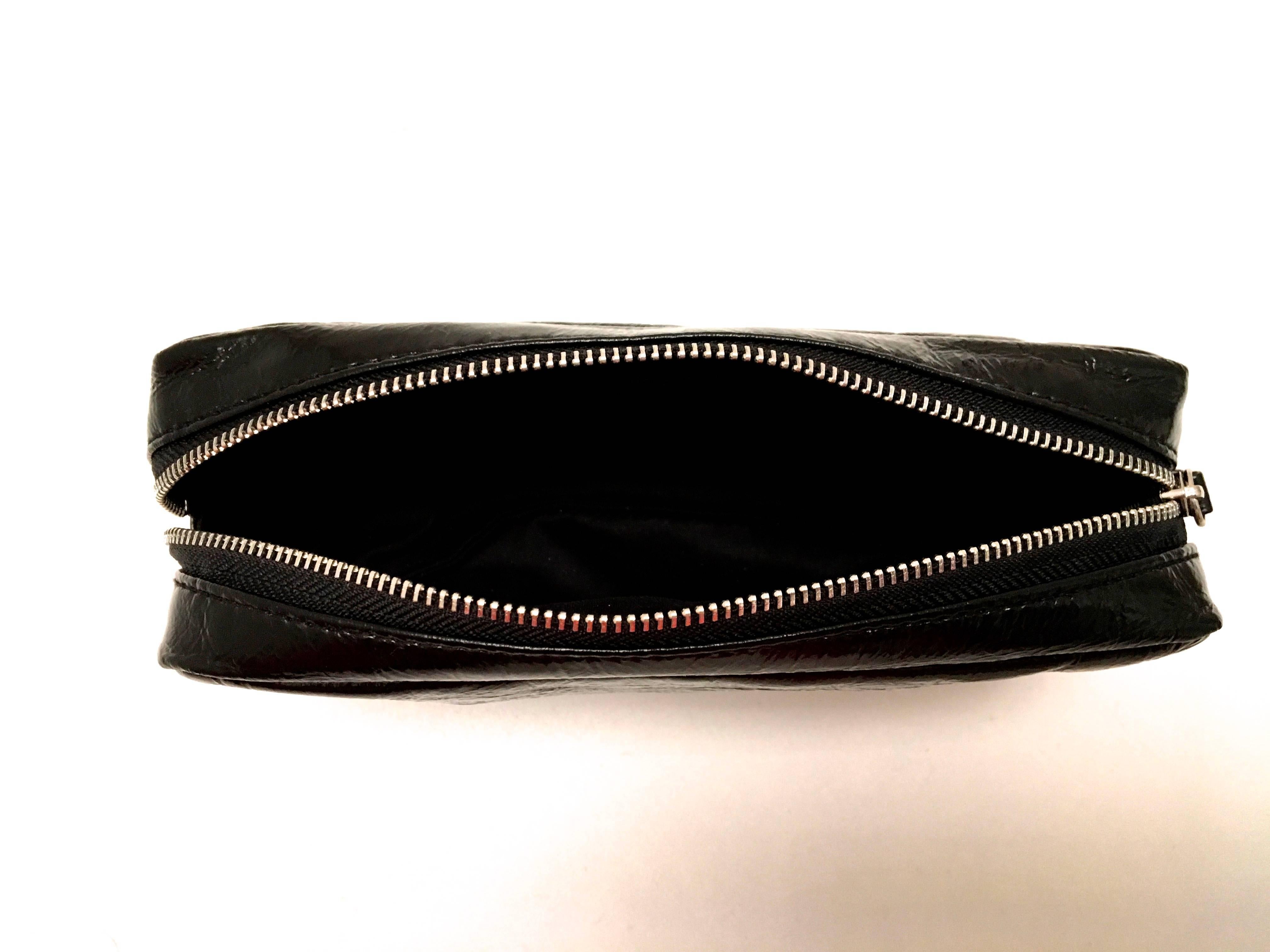 Courreges Bag - Black - Patent Leather - Makeup / Accessory - New For Sale 1