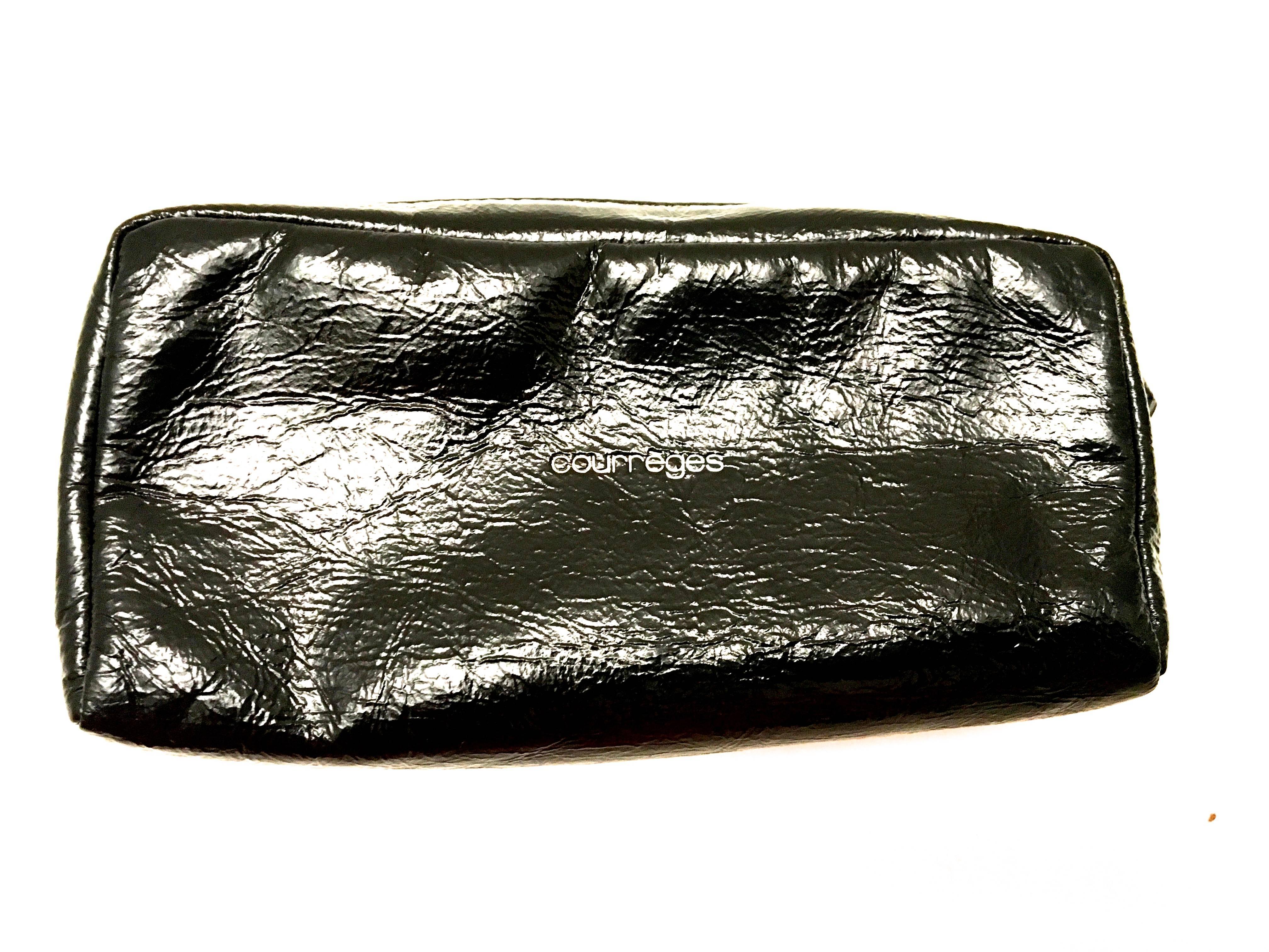 Courreges Bag - Black - Patent Leather - Makeup / Accessory - New For Sale 4