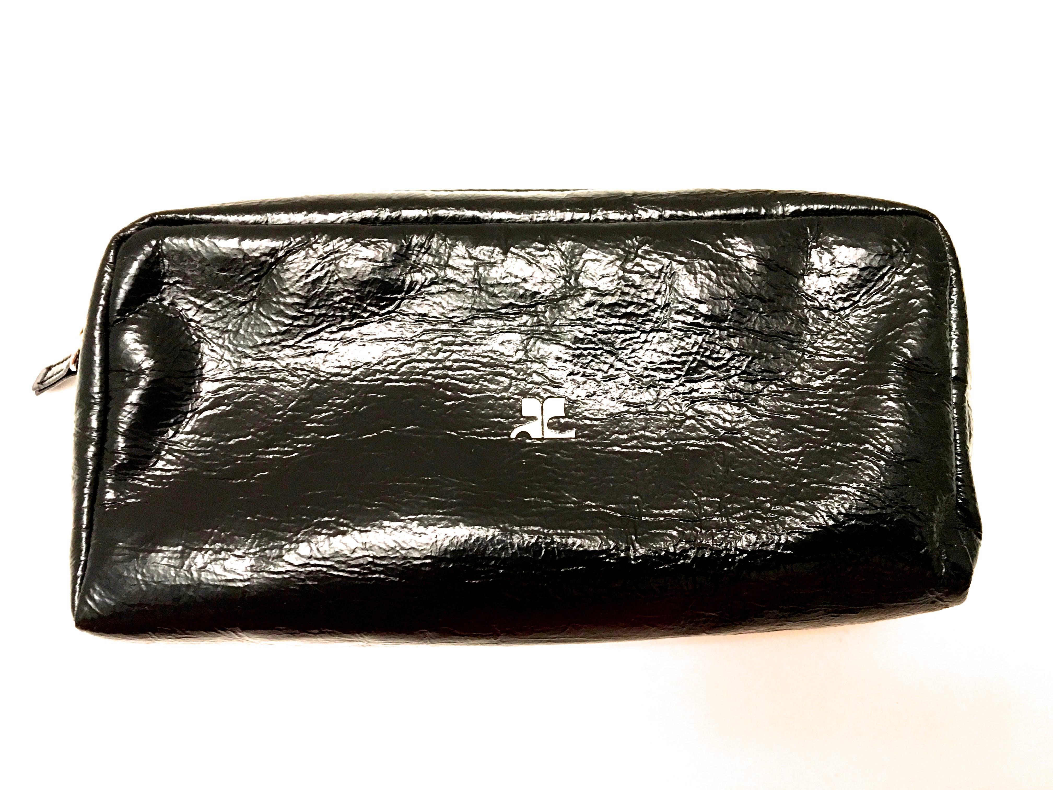 Courreges Bag - Black - Patent Leather - Makeup / Accessory - New For Sale 3