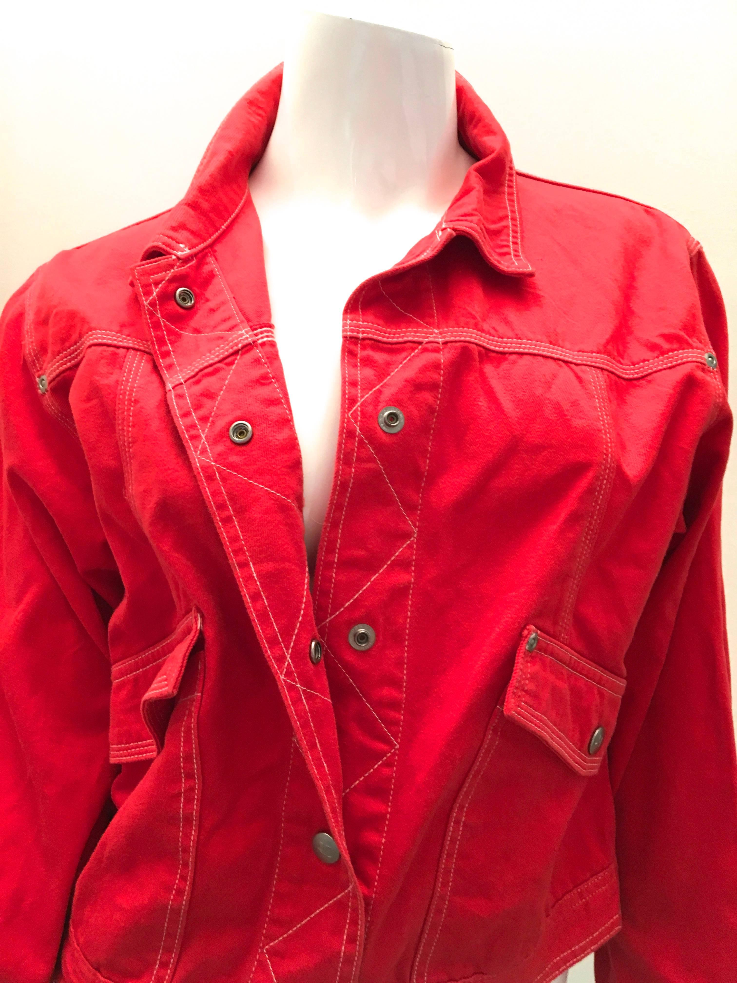 Courreges Jacket - 100% Cotton -Late 1970's For Sale 3