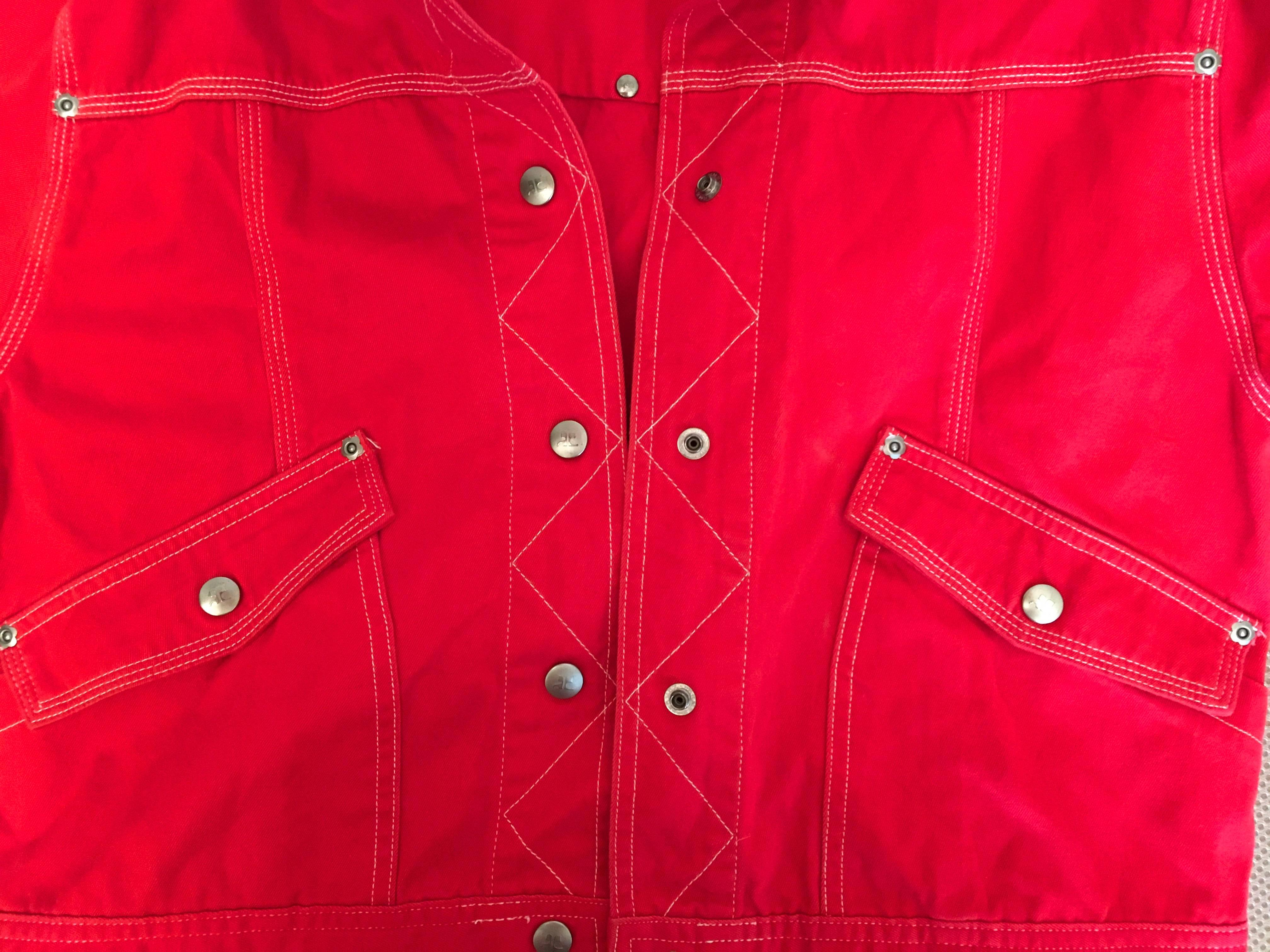 Courreges Jacket - 100% Cotton -Late 1970's For Sale 4