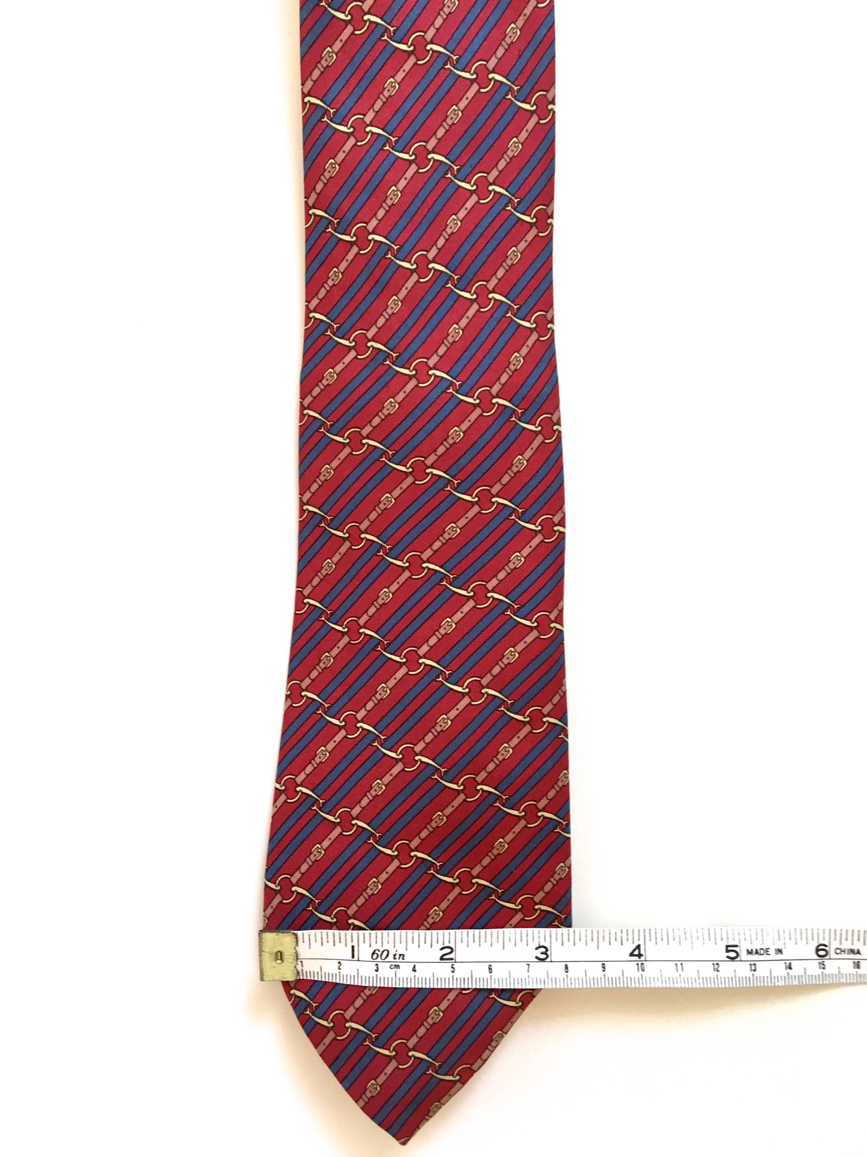 Brown Vintage Hermes Tie - 100% Silk