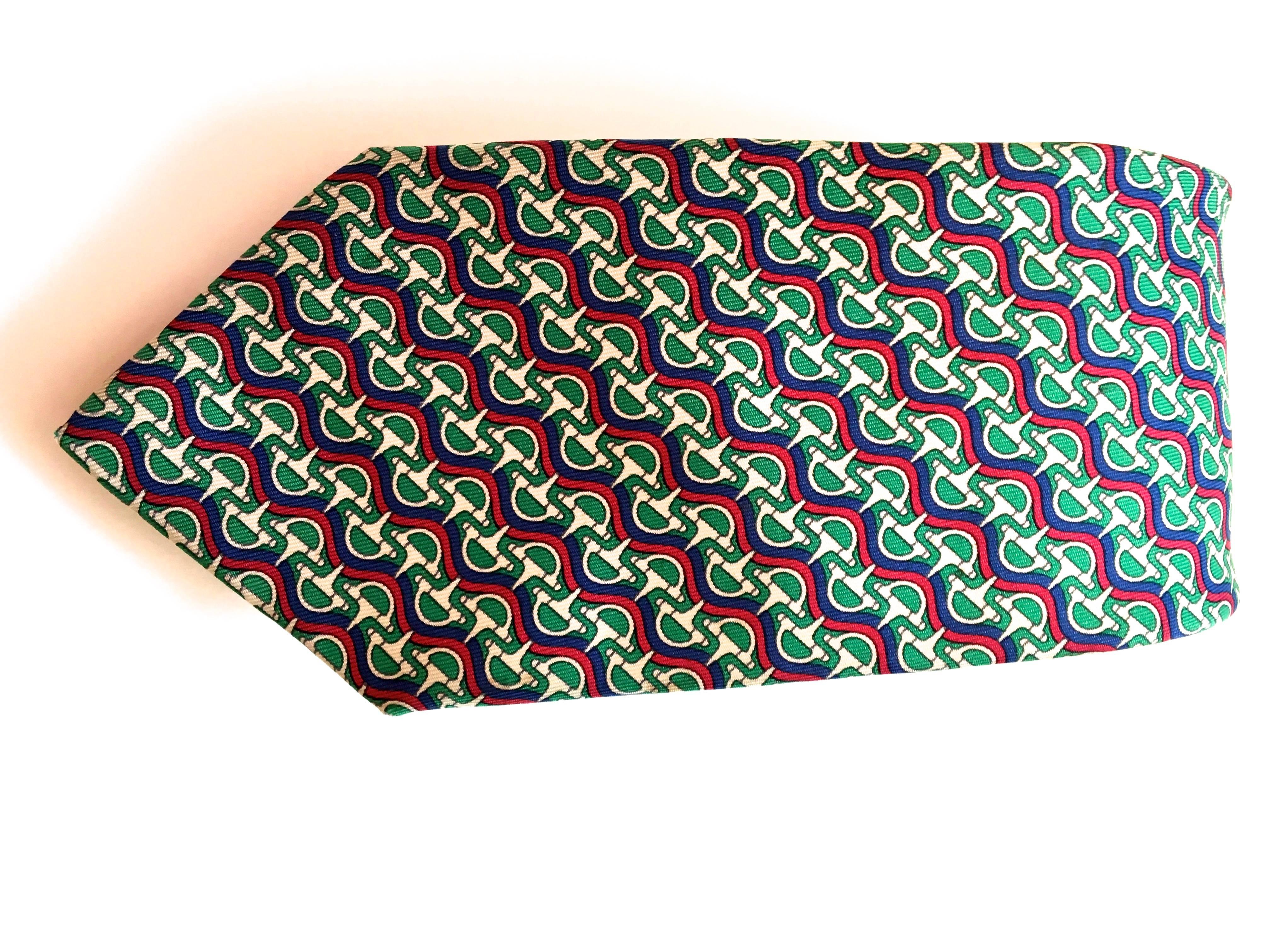Vintage Hermes Tie - 100% Silk For Sale 1