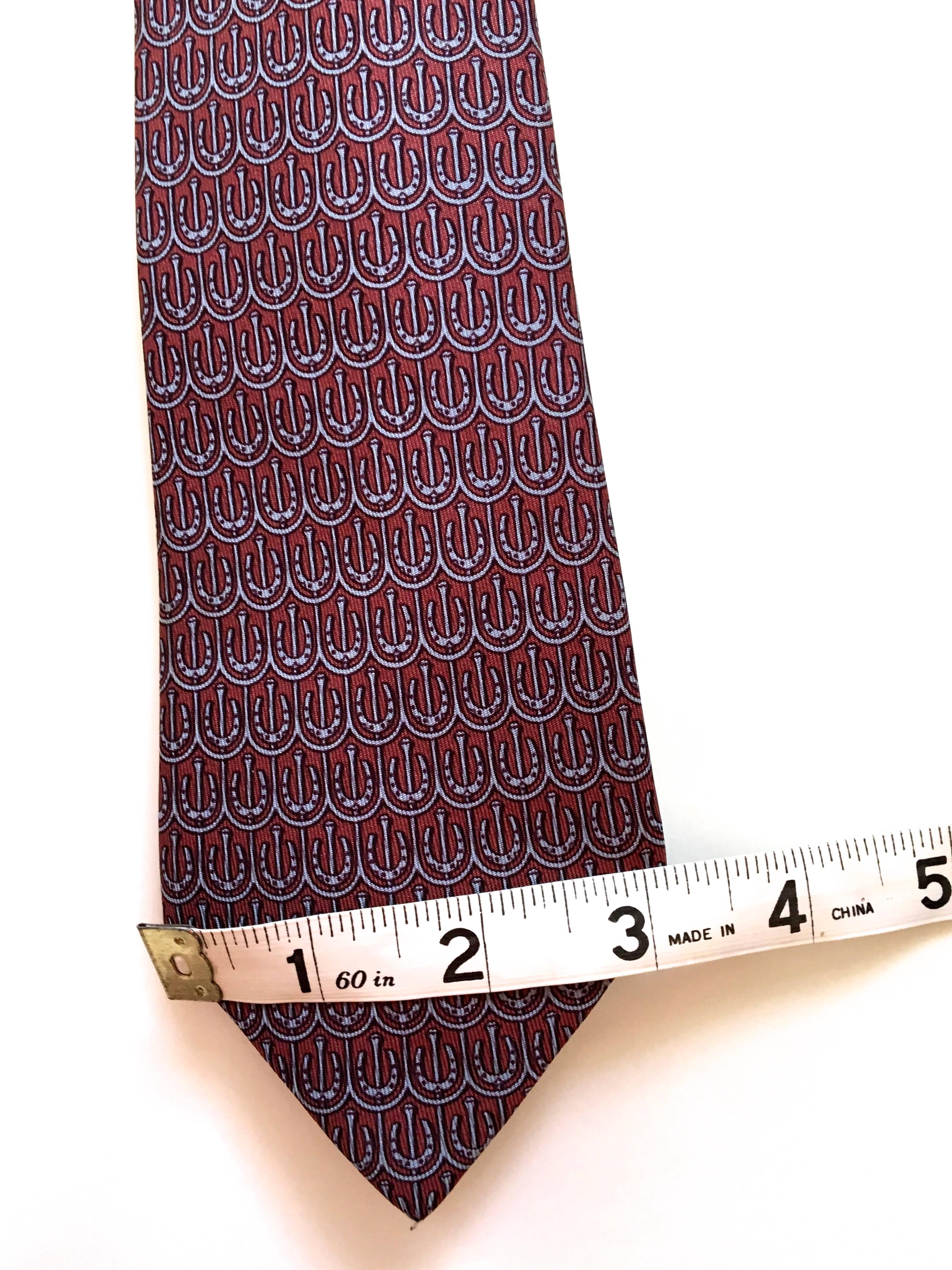 Vintage Hermes Tie - 100% Silk In Excellent Condition In Boca Raton, FL