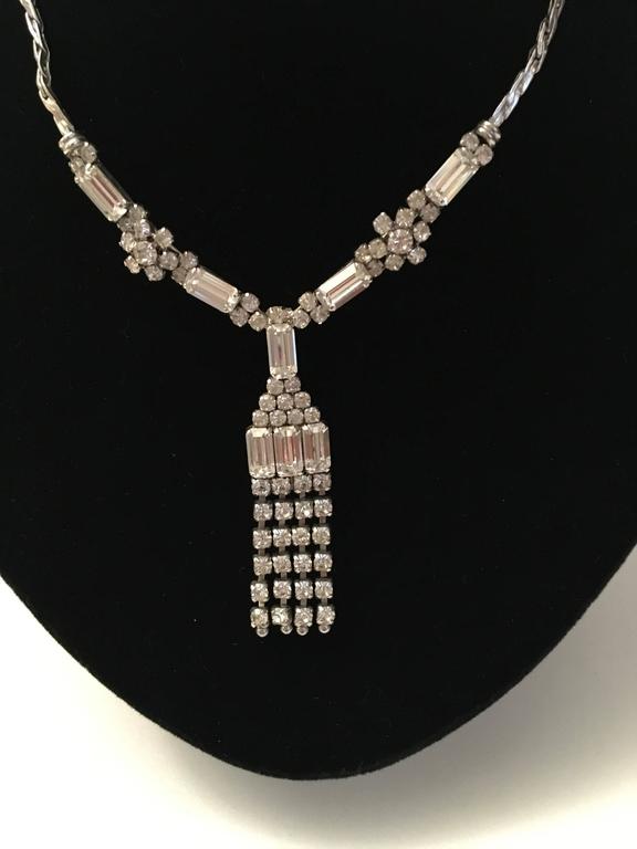 Christian Dior Rhinestone Necklace 1970's For Sale at 1stdibs