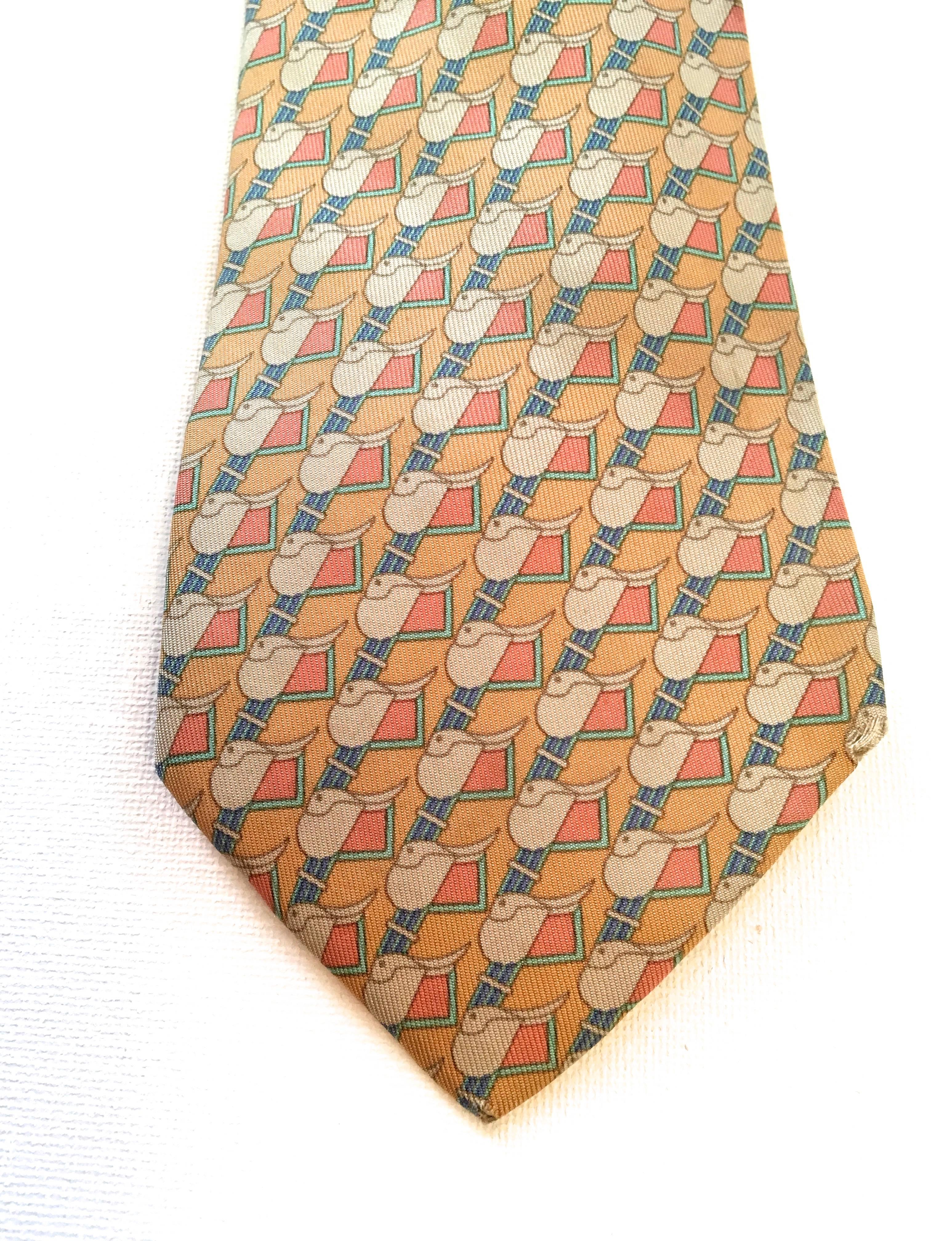 Hermes Tie - 100% Silk 3