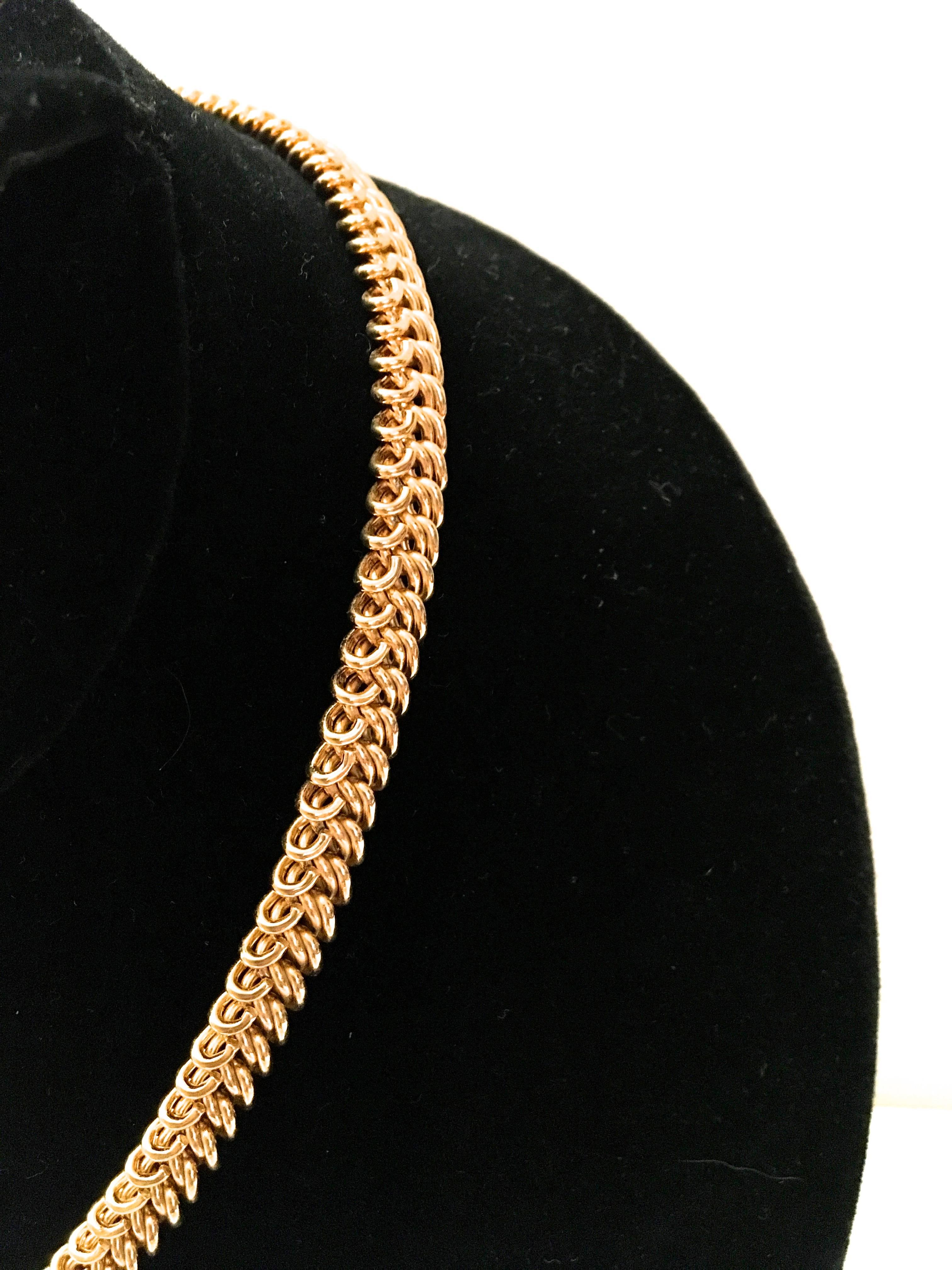 Women's Balenciaga Necklace -Gold Tone Metal w/ Pendant - 1980s For Sale