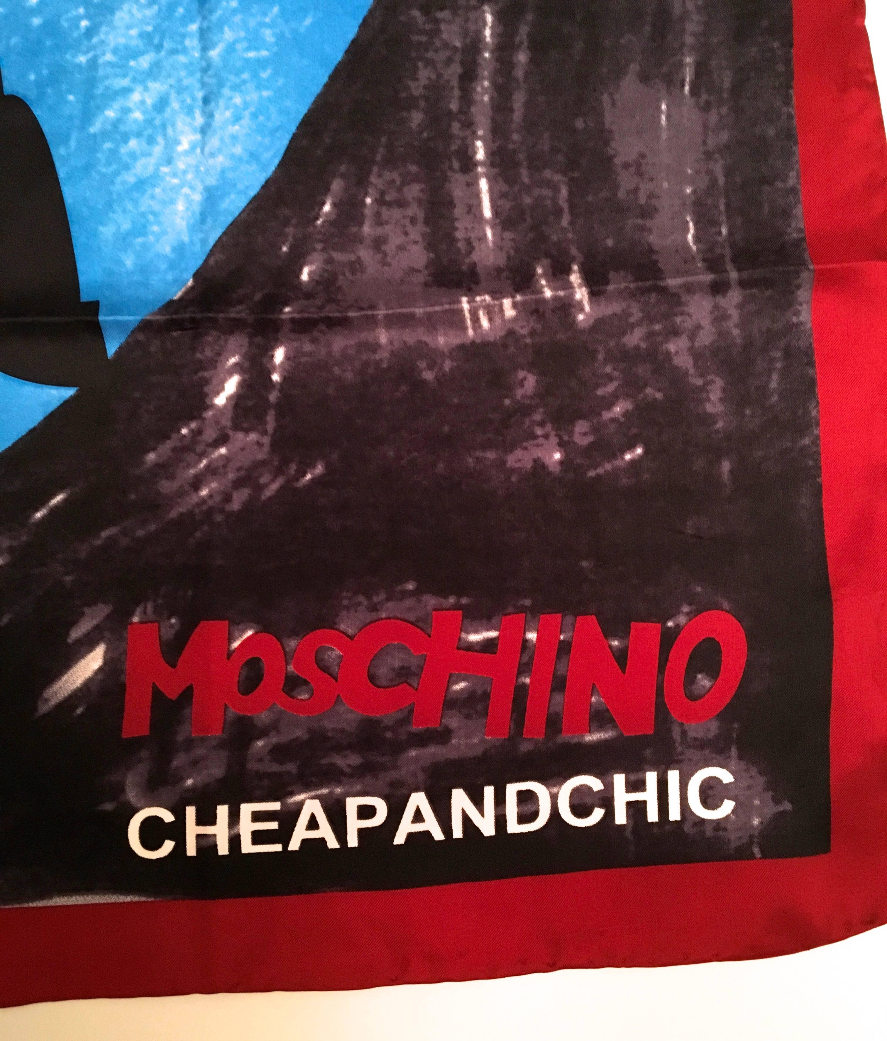 Women's or Men's Moschino Scarf - 100% Silk - New For Sale