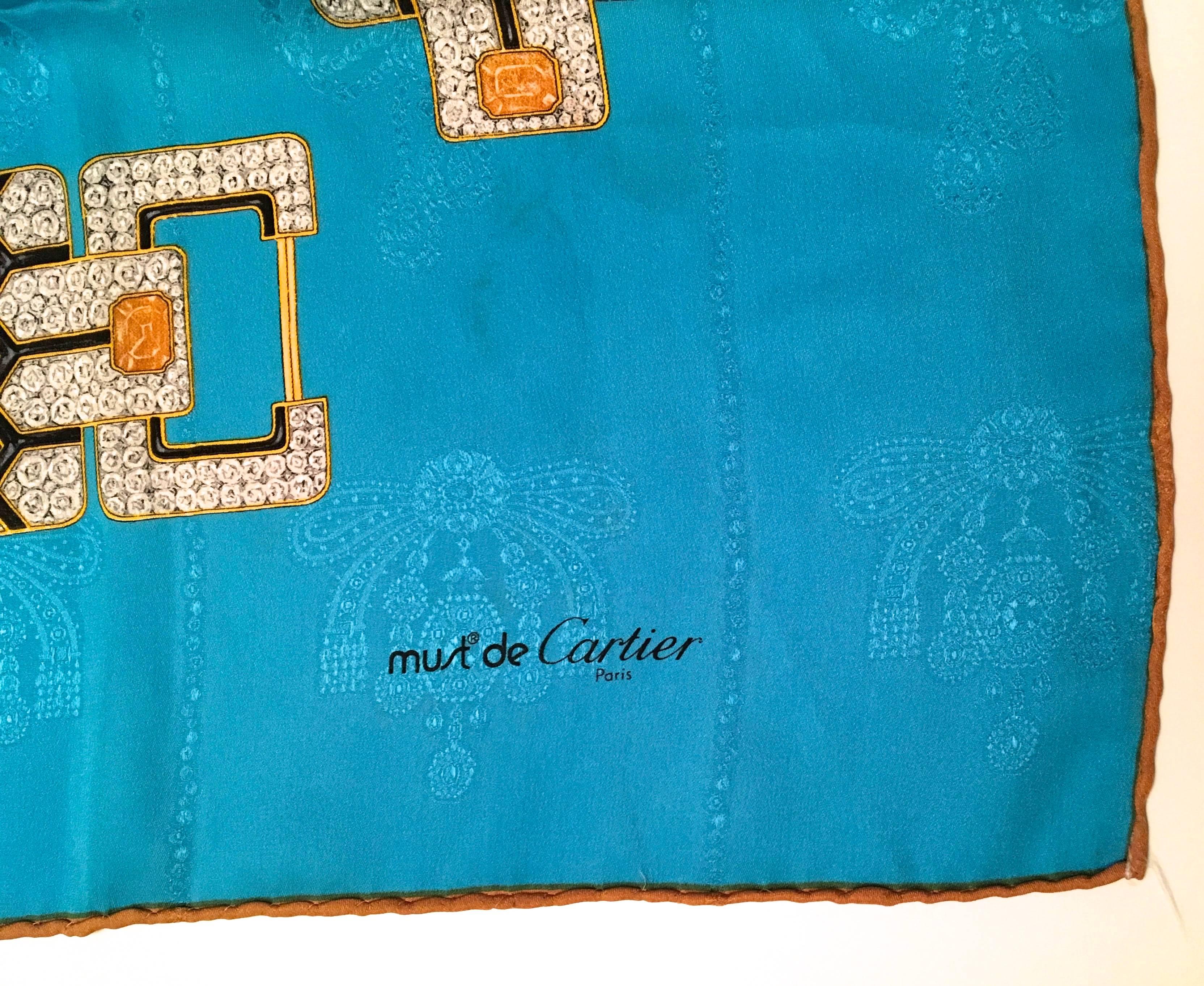 Cartier Scarf - 100% Silk For Sale 1