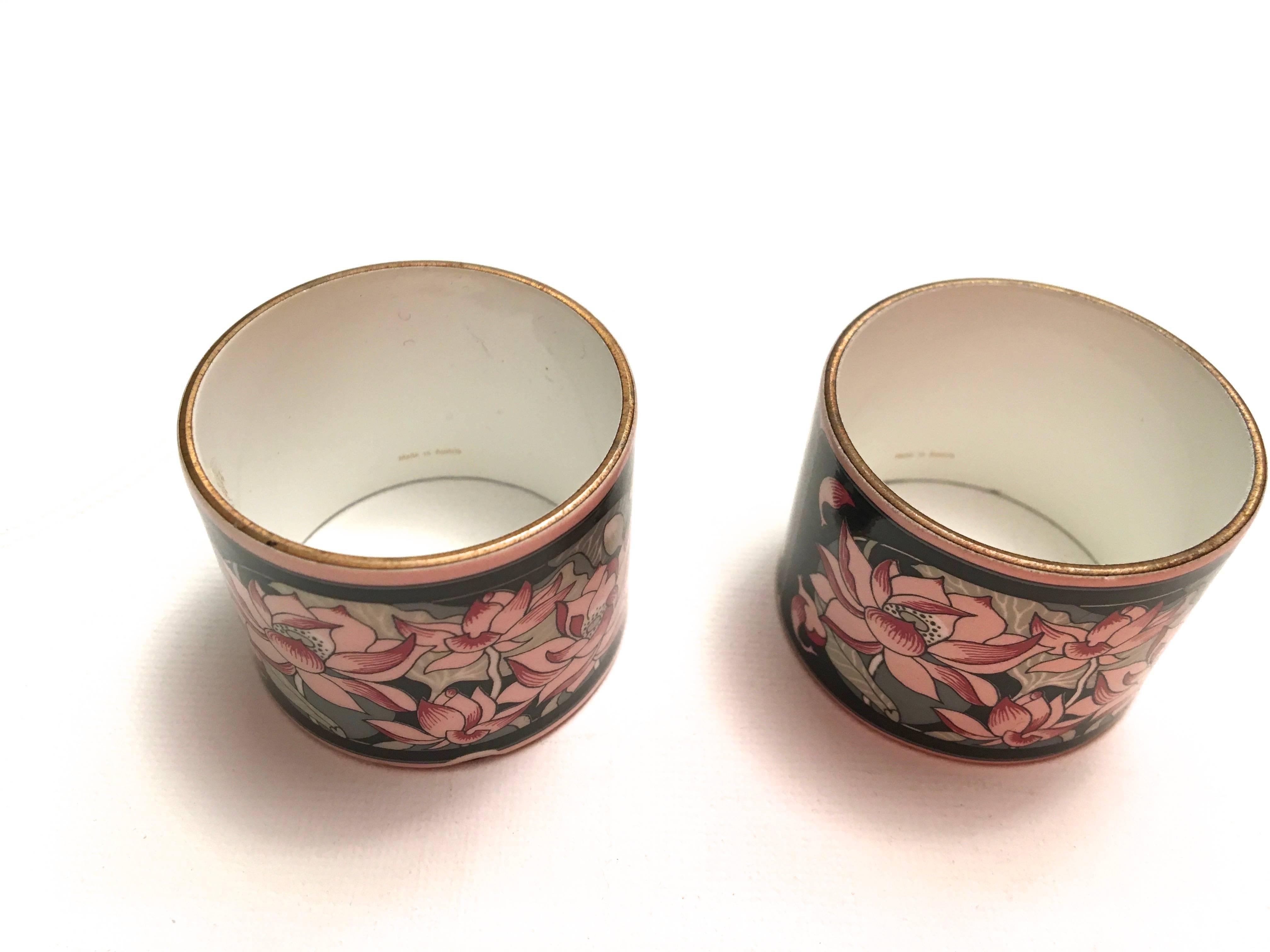 Pair of Hermes Napkin Rings / Holders - Rare In Excellent Condition In Boca Raton, FL