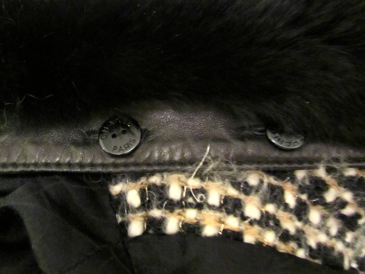 Chanel Winter Coat - Leather and Fur Trim 3
