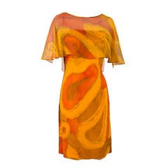Molly Parnis Boutique Gold and Orange Dress Size 11 11
