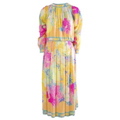 Leonard Vintage-Kleid aus Seide mit Druck