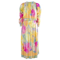 Leonard Vintage Silk Print Dress