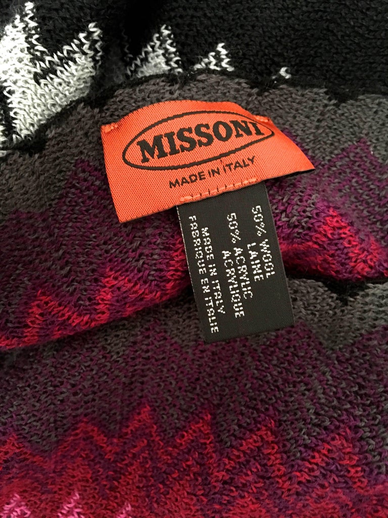 New Missoni Shawl / Scarf / Poncho - Brown Label For Sale at 1stDibs ...