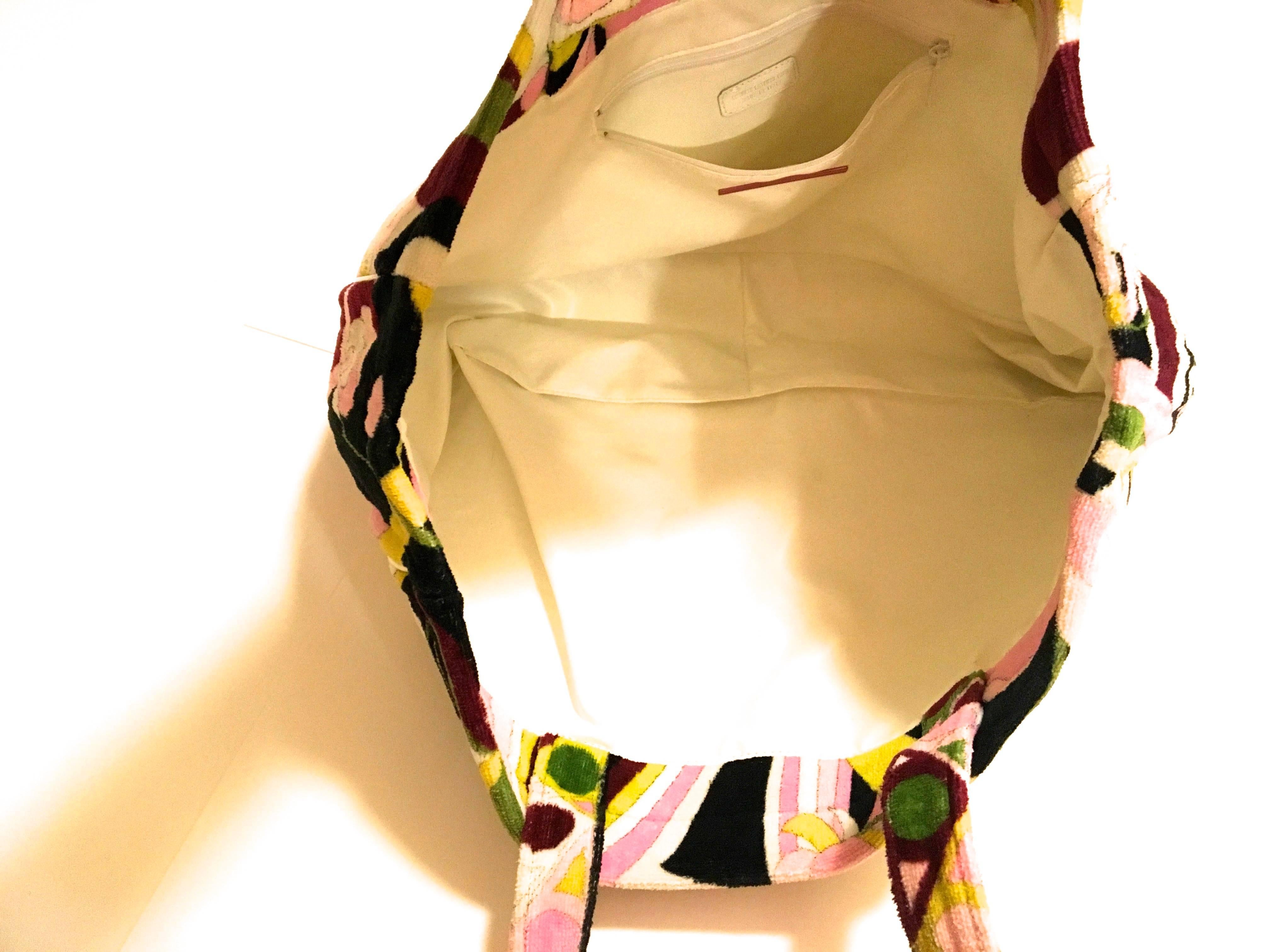 Orange Emilio Pucci Terry Cloth Tote Bag For Sale