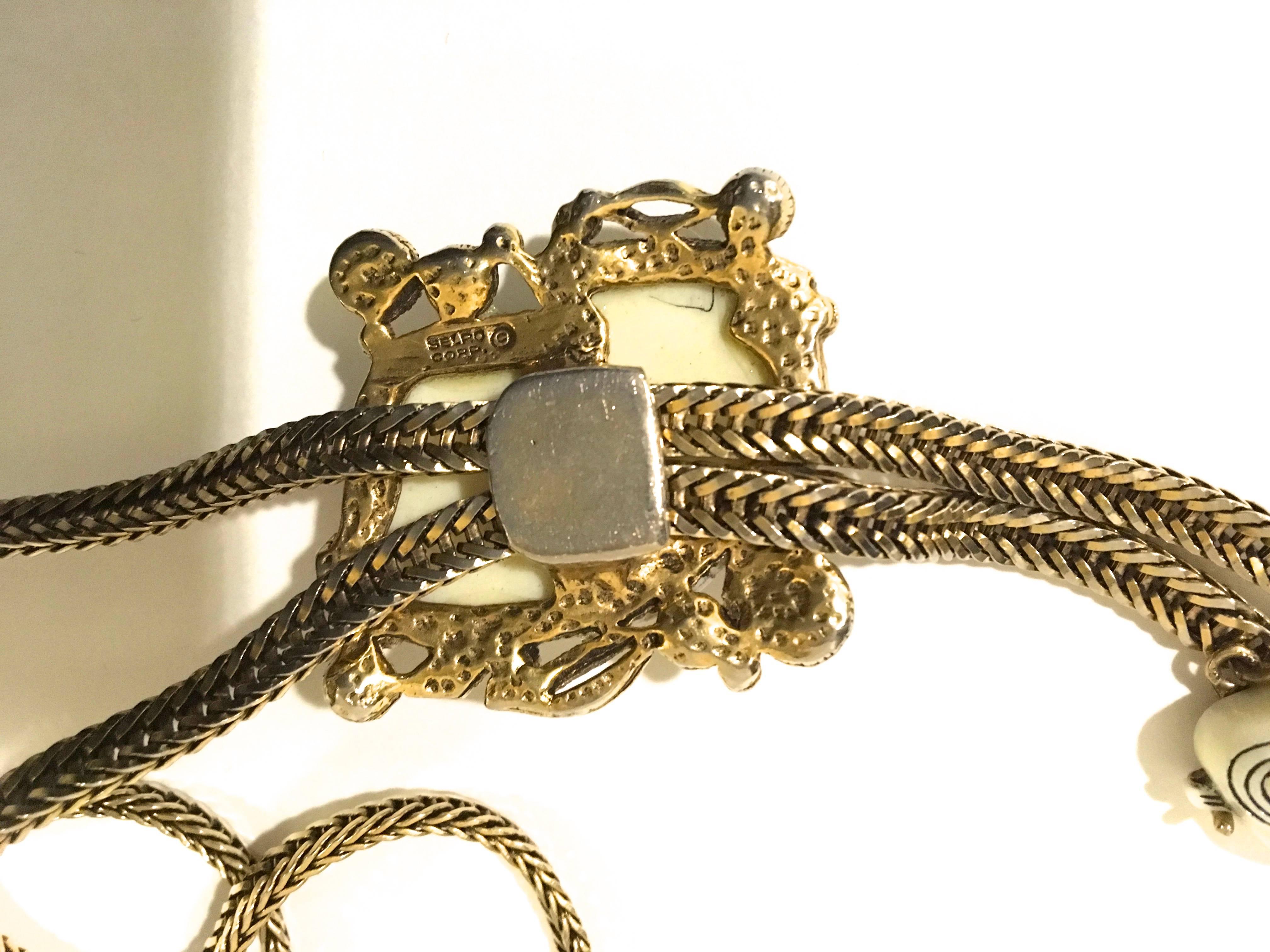 Women's or Men's Rare Selro Asian Devil 'Noh' Lariat Necklace -Signed For Sale