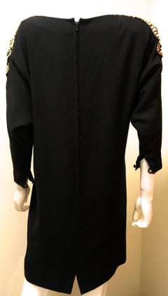 Ted Lapidus Dress w/ Color Rhinestones - 1980's