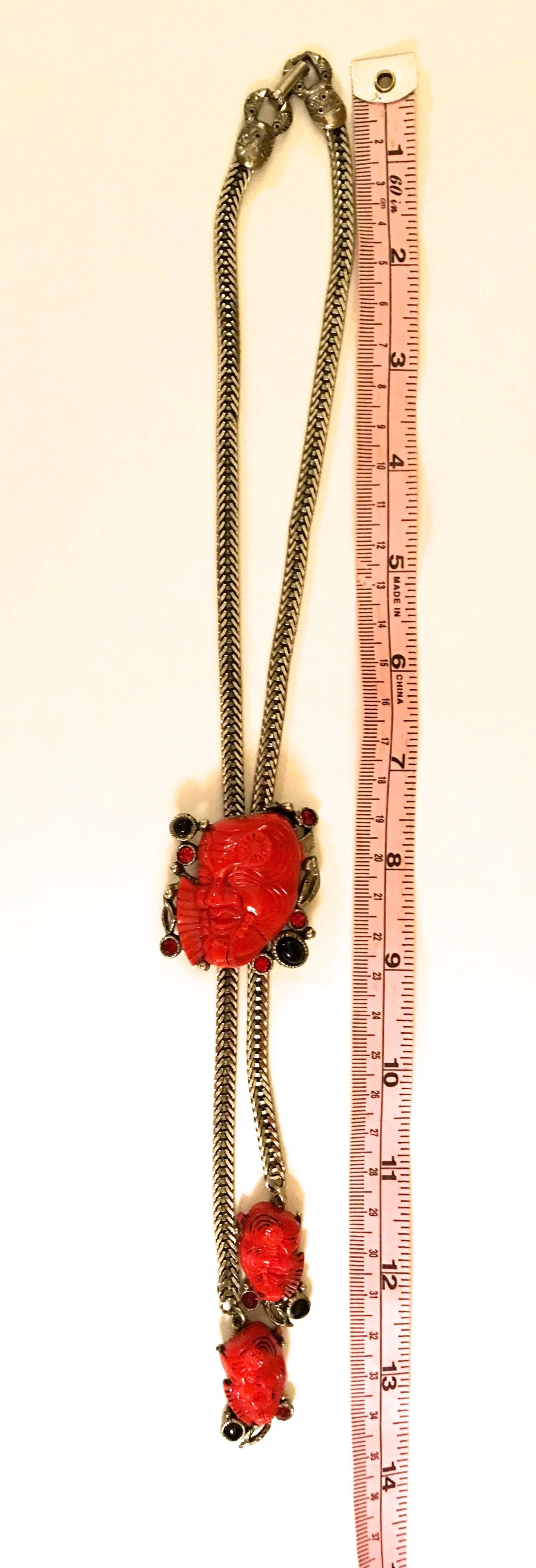 Rare Selro Necklace - Asian Devil's Face For Sale 5