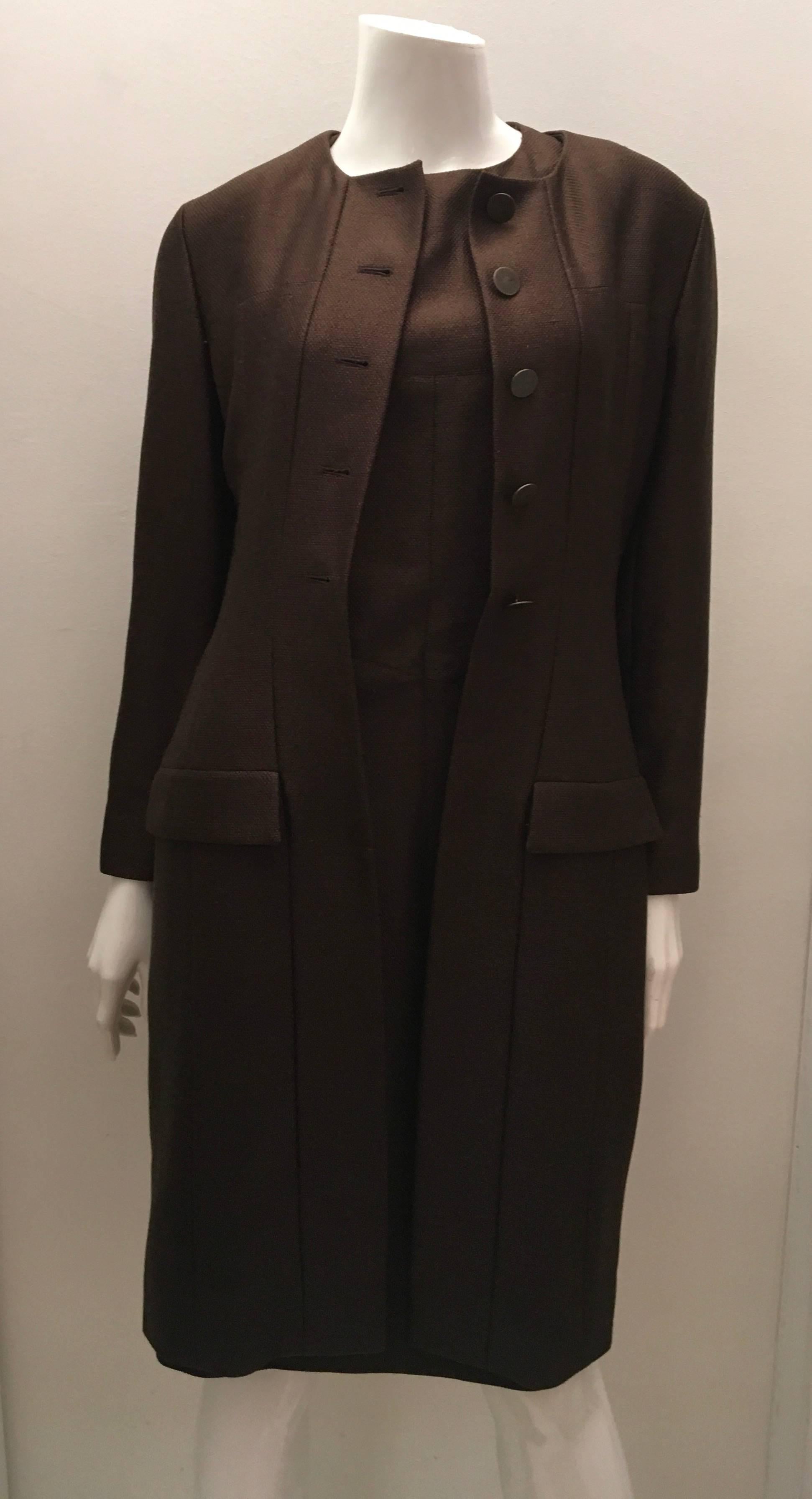 Black Chanel Coat w/ Matching Dress - Mint Condition - Absolutely Flawless For Sale