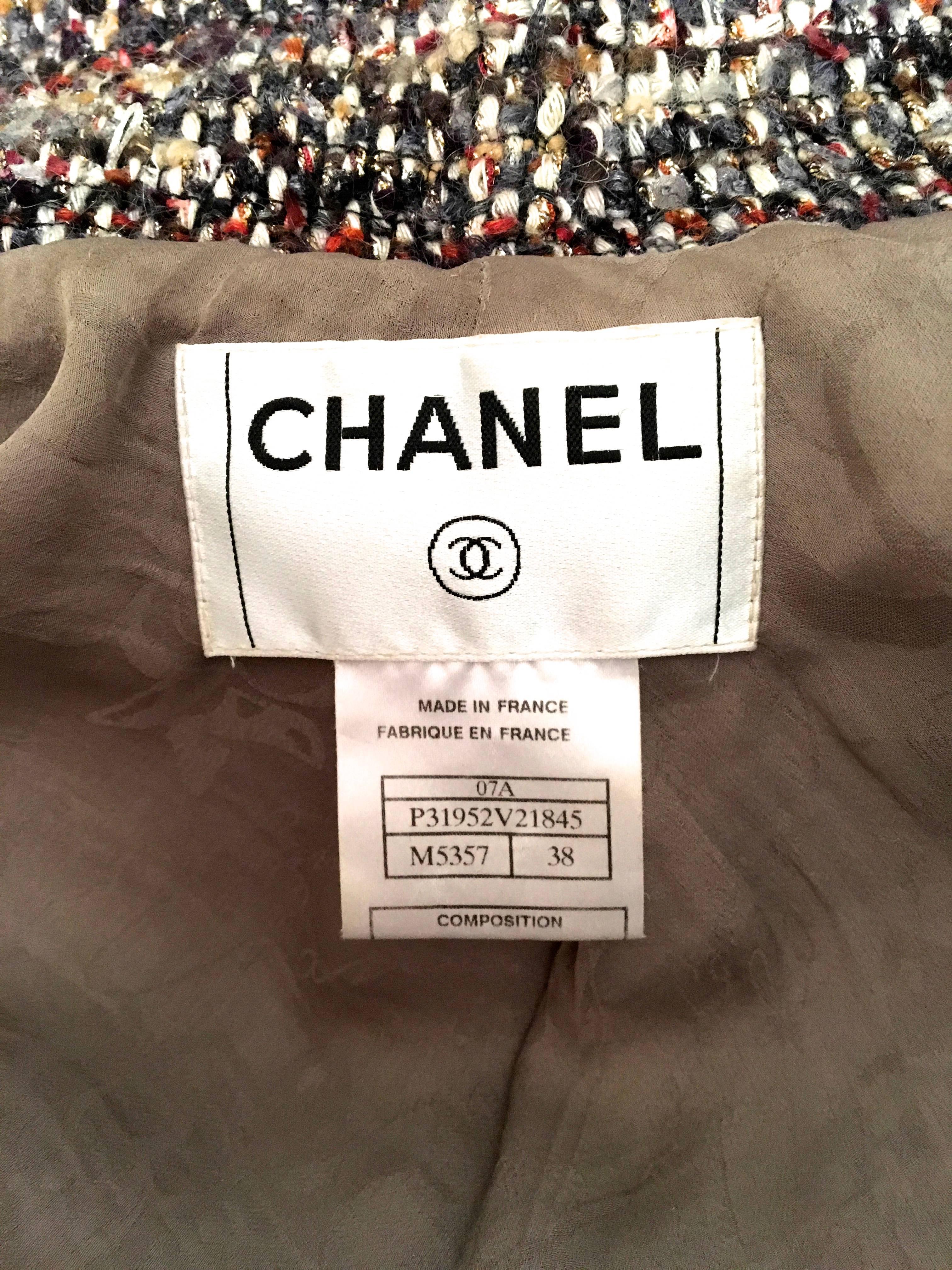  Chanel Jacket - Boucle - Fall Colors - Silver Tone Fabric 1