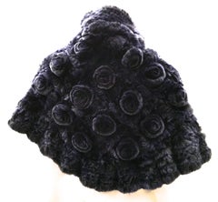 New Genuine Rex Lapin Shawl - Blue with Black