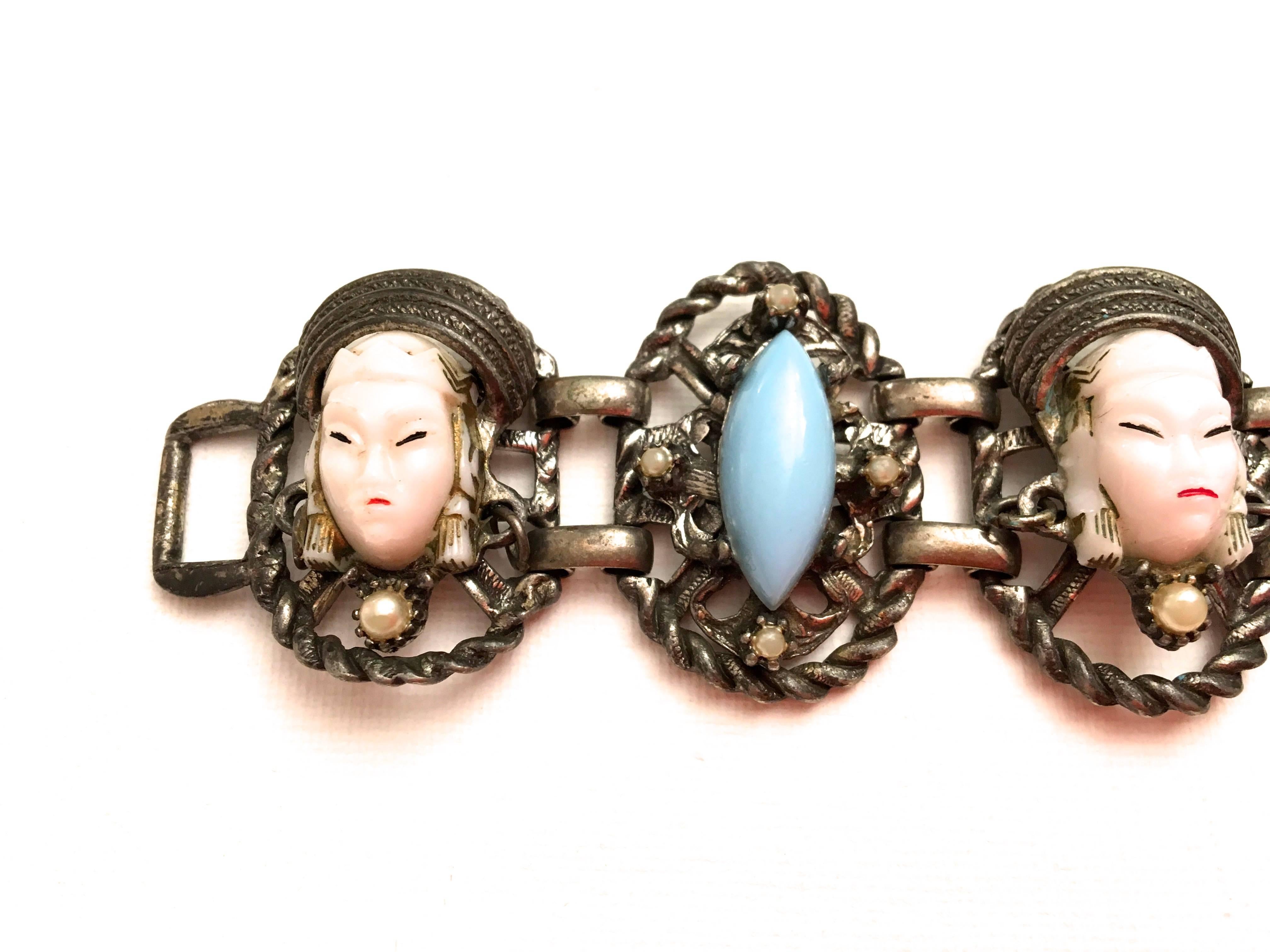 Vintage Asian Princess Bracelet - Rare - Unsigned Selro For Sale 2