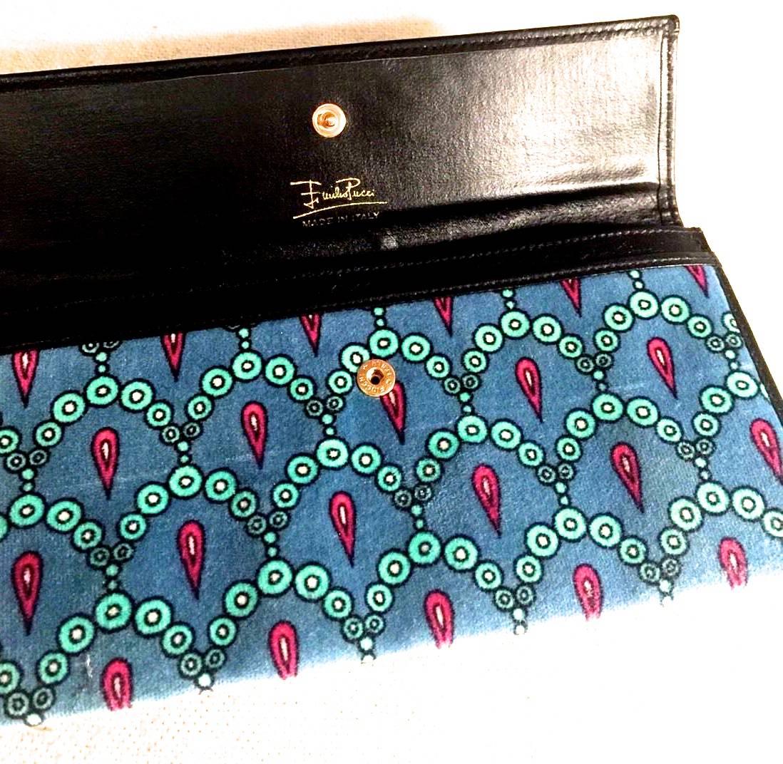 Black Emilio Pucci Wallet - 1960's - Excellent condition For Sale