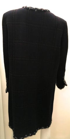 New Chanel Coat - Boucle - Navy Blue w/ Red and White Accents - Wow!