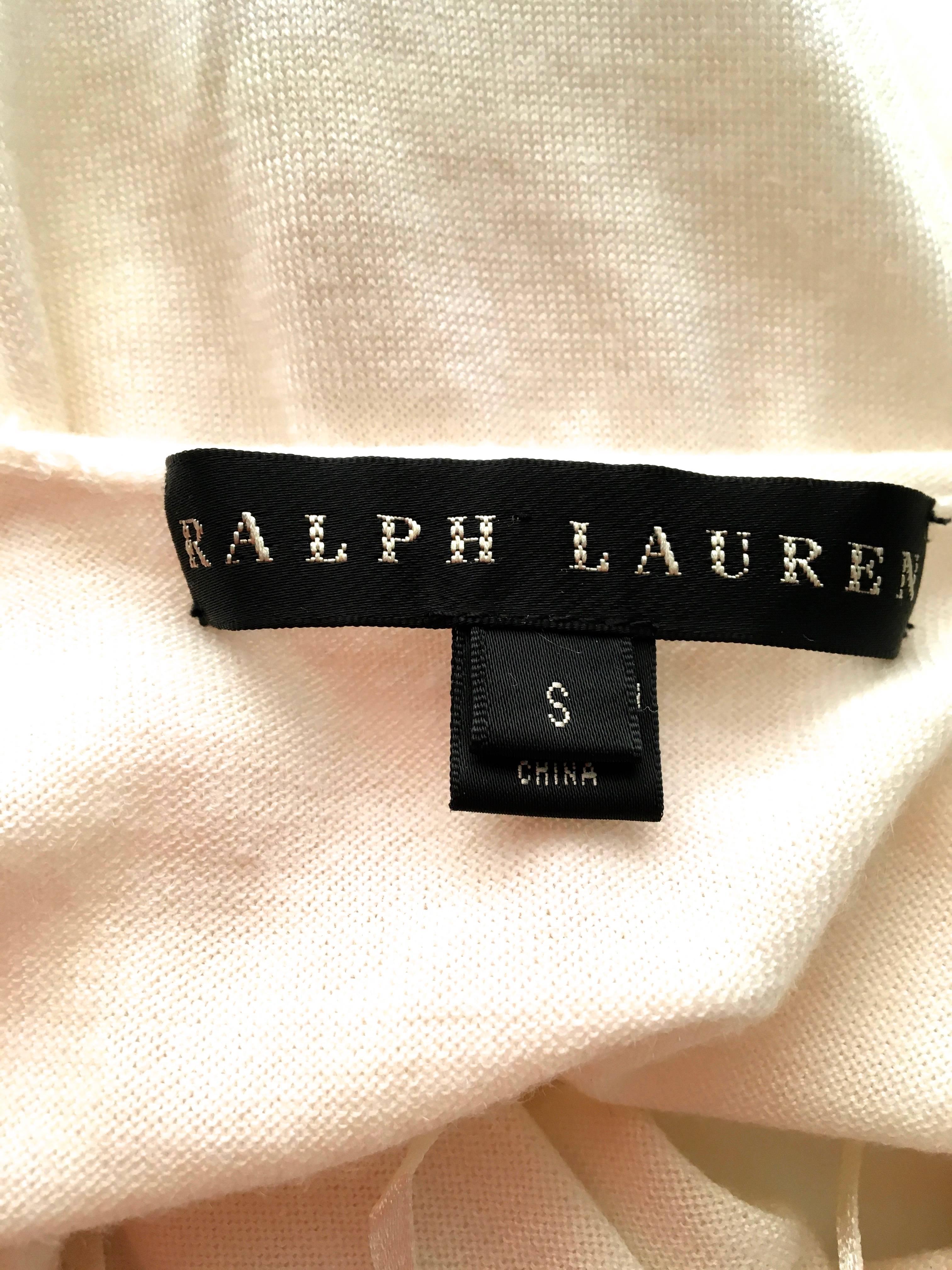  Ralph Lauren Cashmere/Silk new sweater set Ladies Black Label Ensemble  In New Condition For Sale In Boca Raton, FL