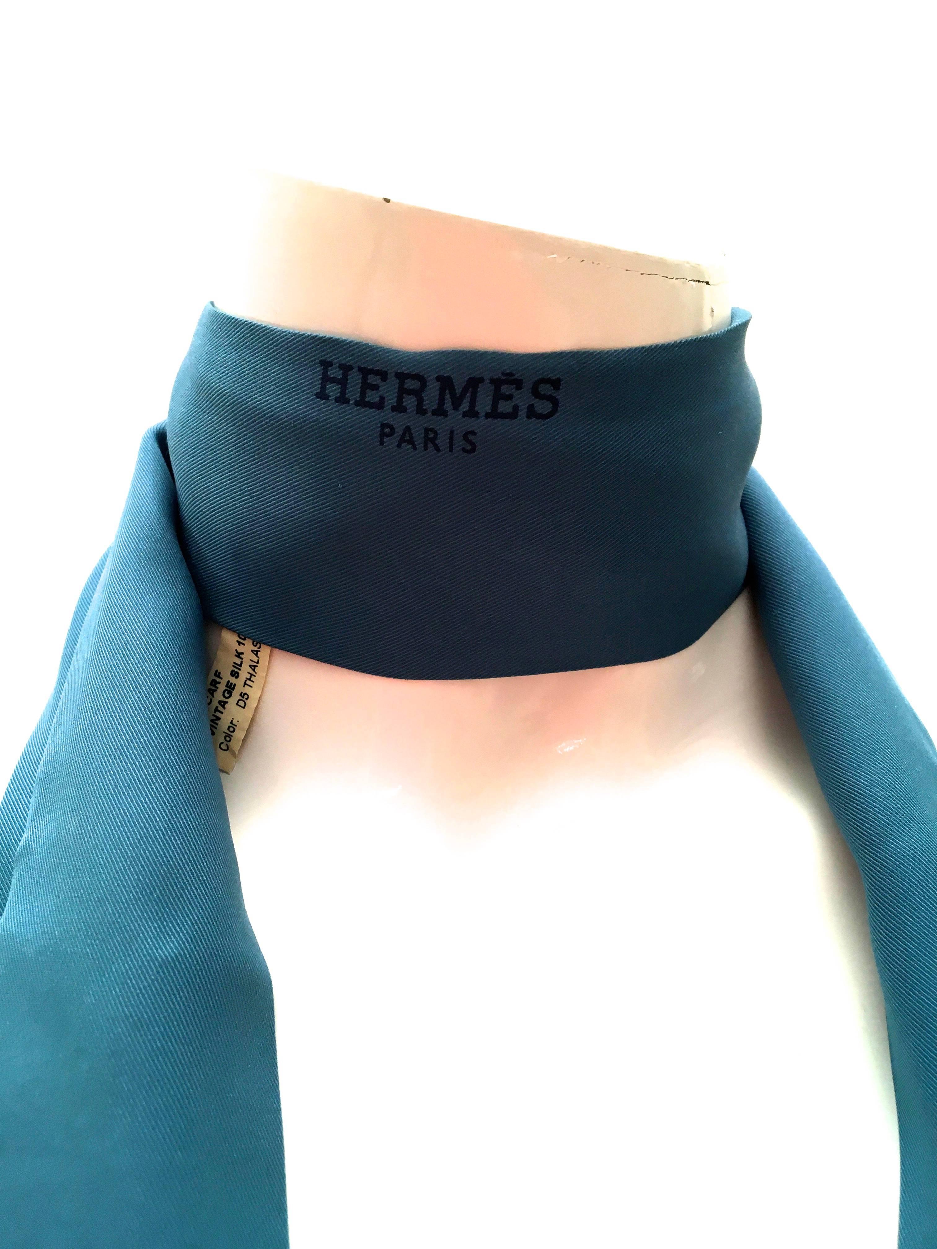 Women's or Men's Rare Hermes Scarf / Tie / Belt - 100% Silk - New  For Sale